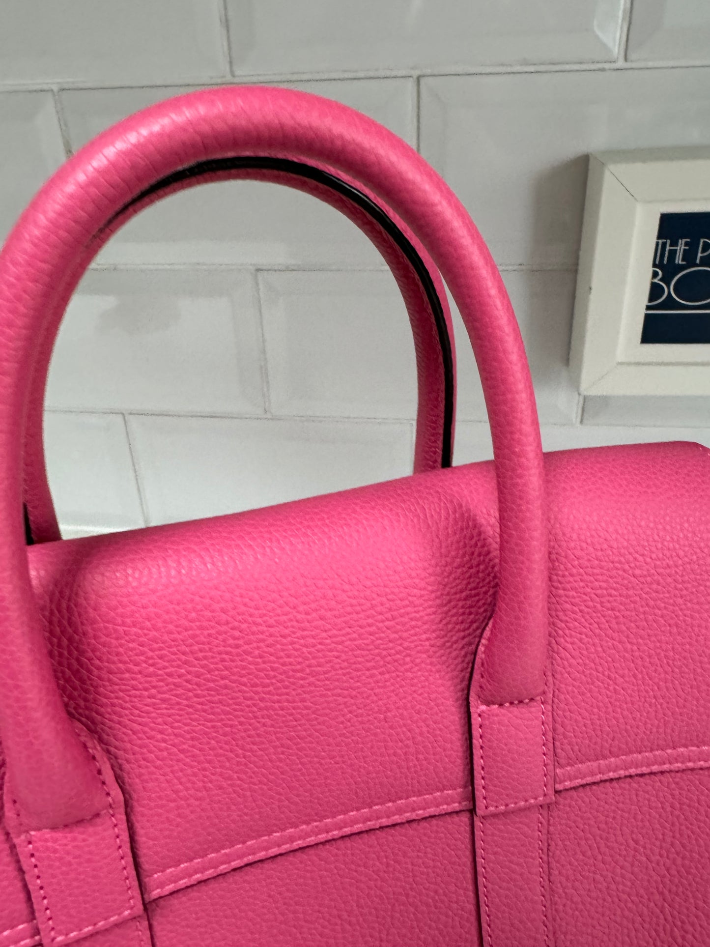 Mulberry Small Bayswater with strap - Candy Pink