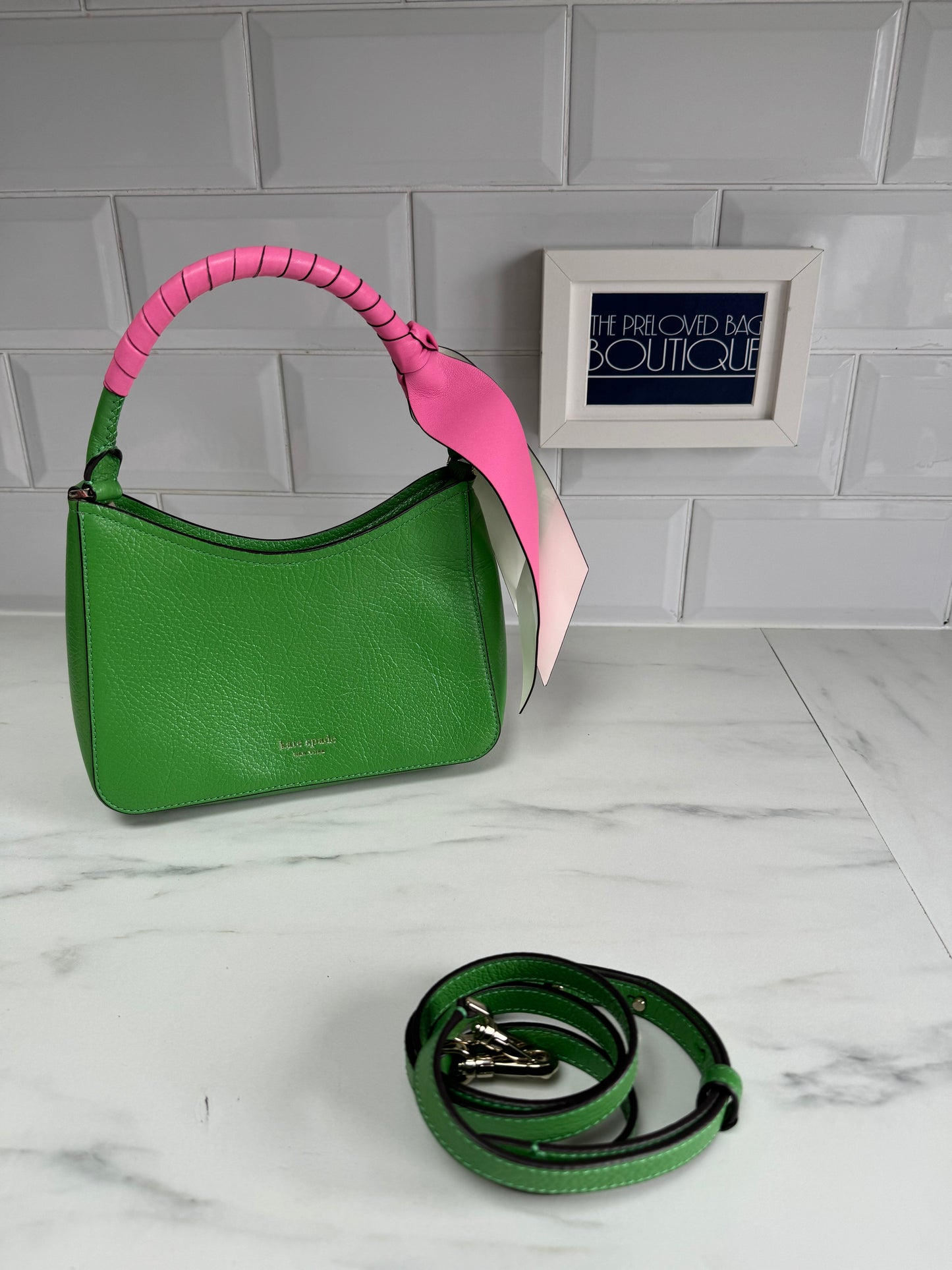 Kate Spade Dolly Small Sweet Pea Shoulder Bag - Green & Pink