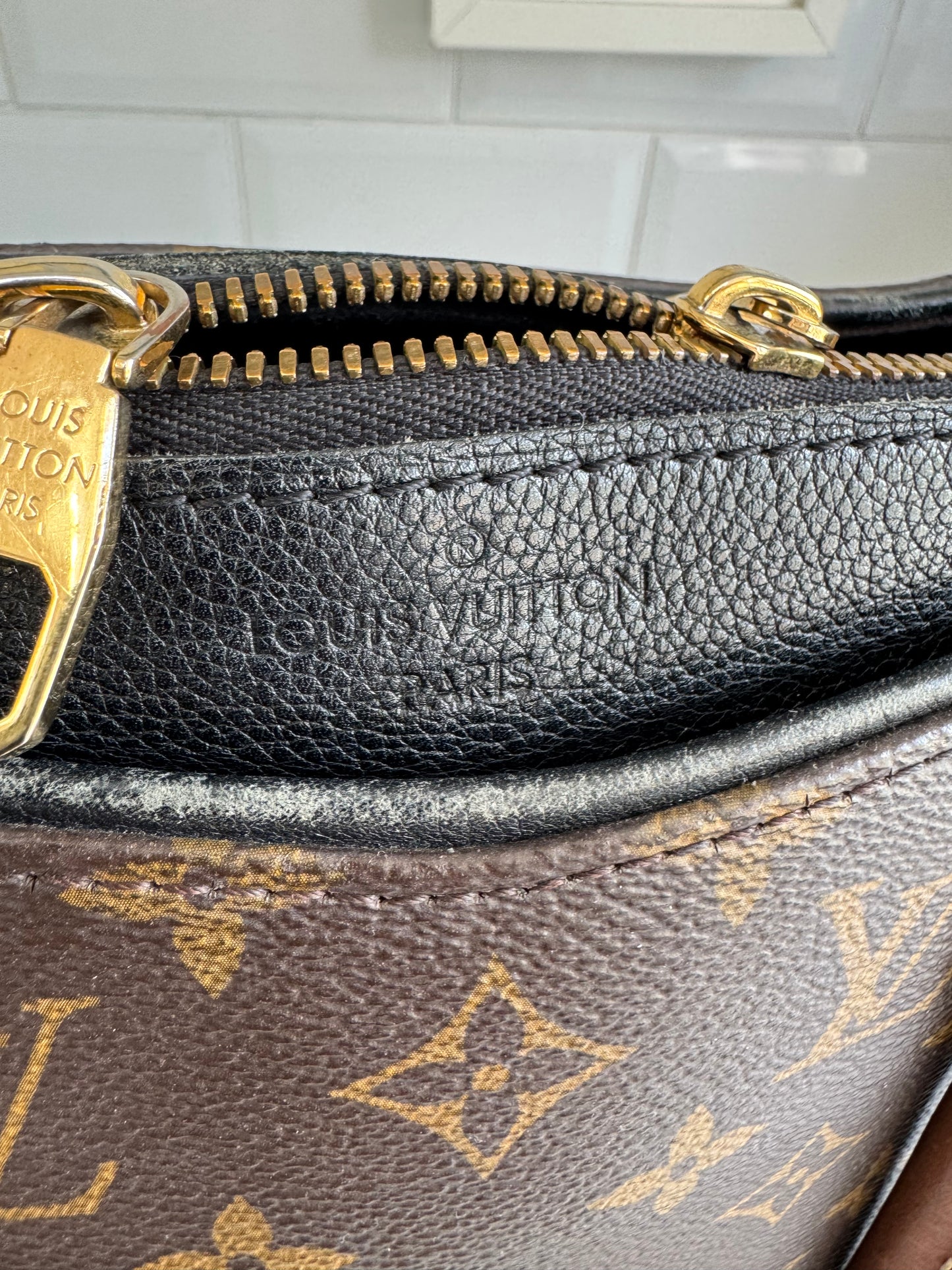 Louis Vuitton Pallas Noir Shoulder Bag - Monogram Brown