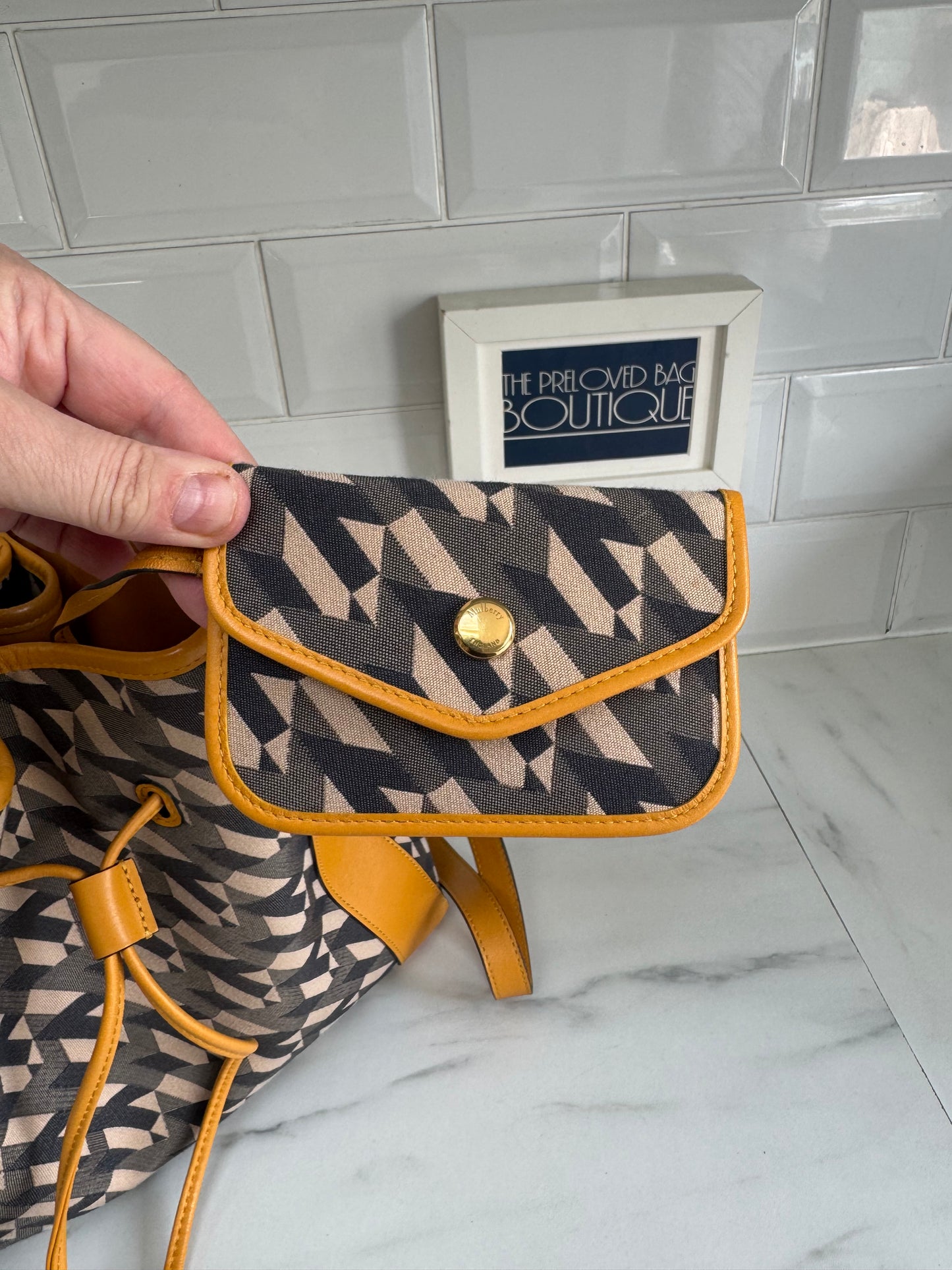 Mulberry Small Millie Tote - Deep Amber & Monogram
