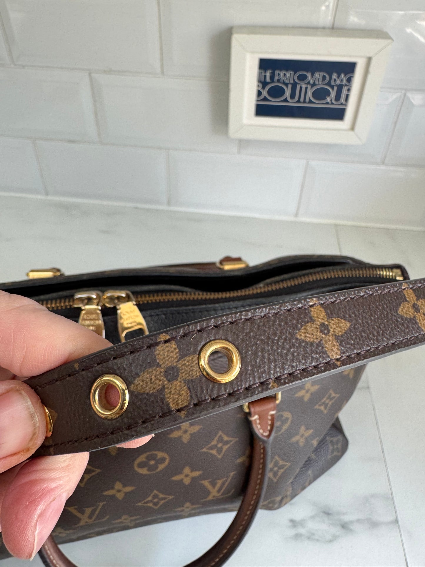 Louis Vuitton Pallas Noir Shoulder Bag - Monogram Brown