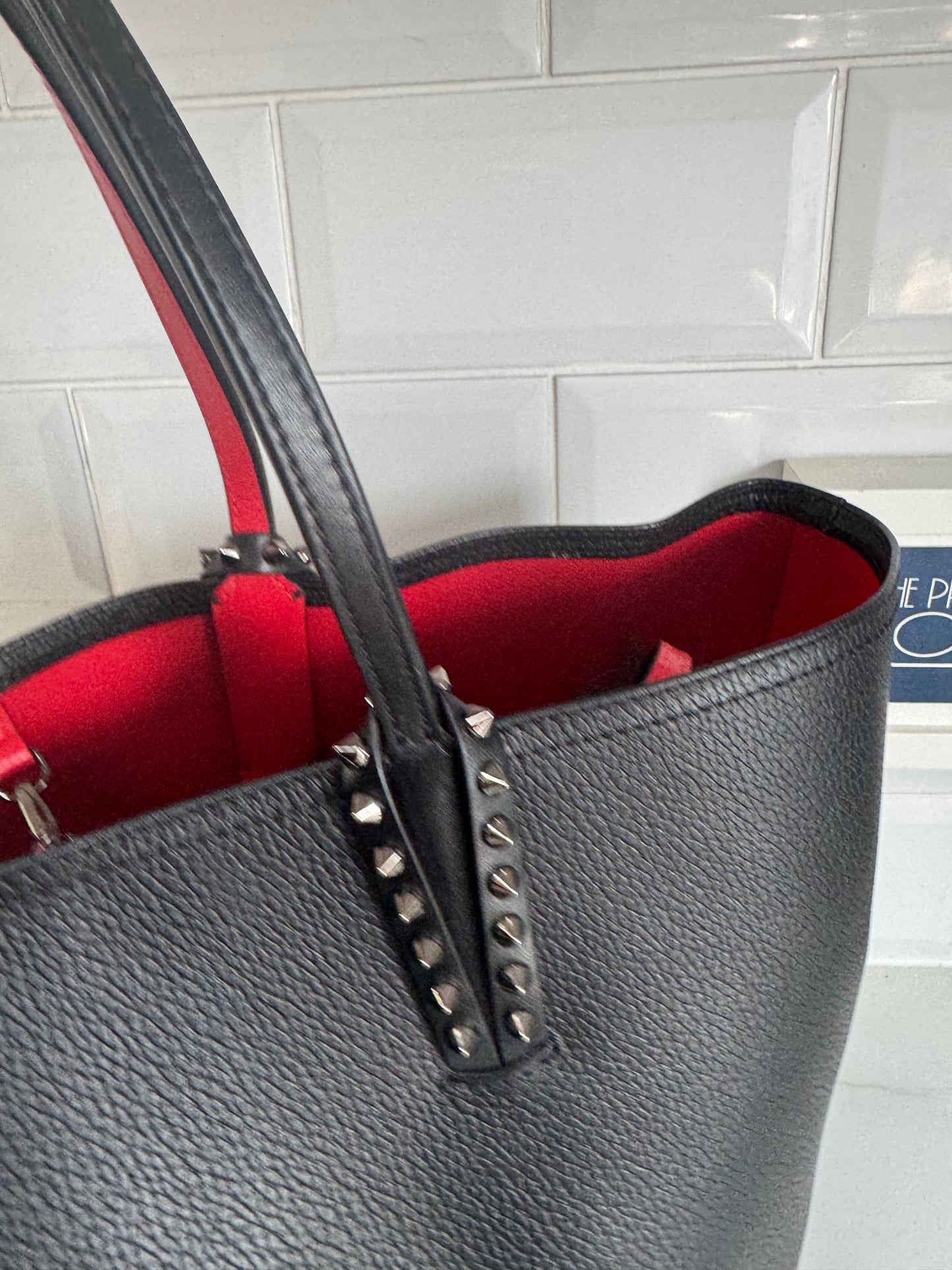 Christian Louboutin Cabata Tote - Black and Red