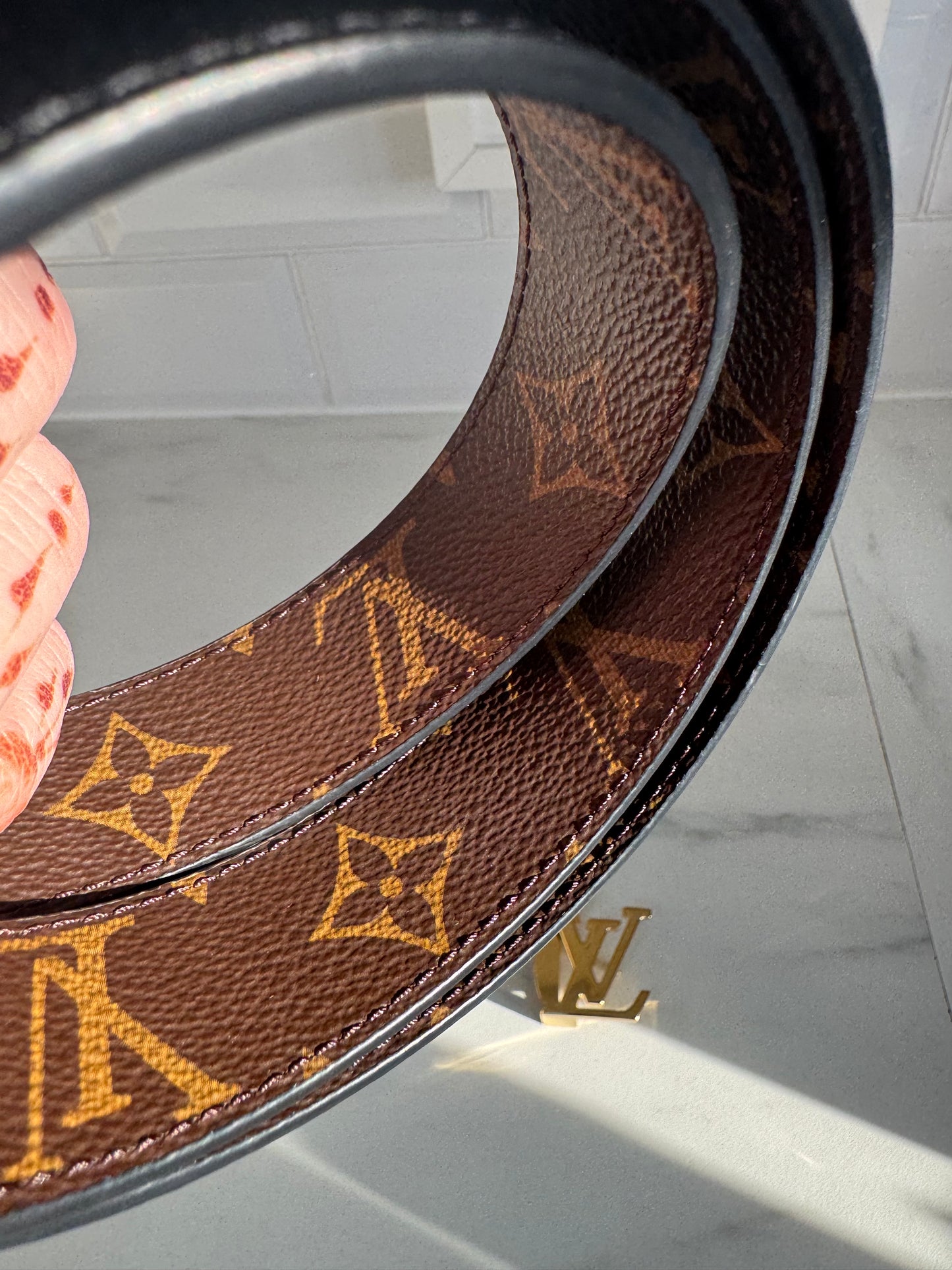 Louis Vuitton Initiales Belt - Black/Brown Monogram
