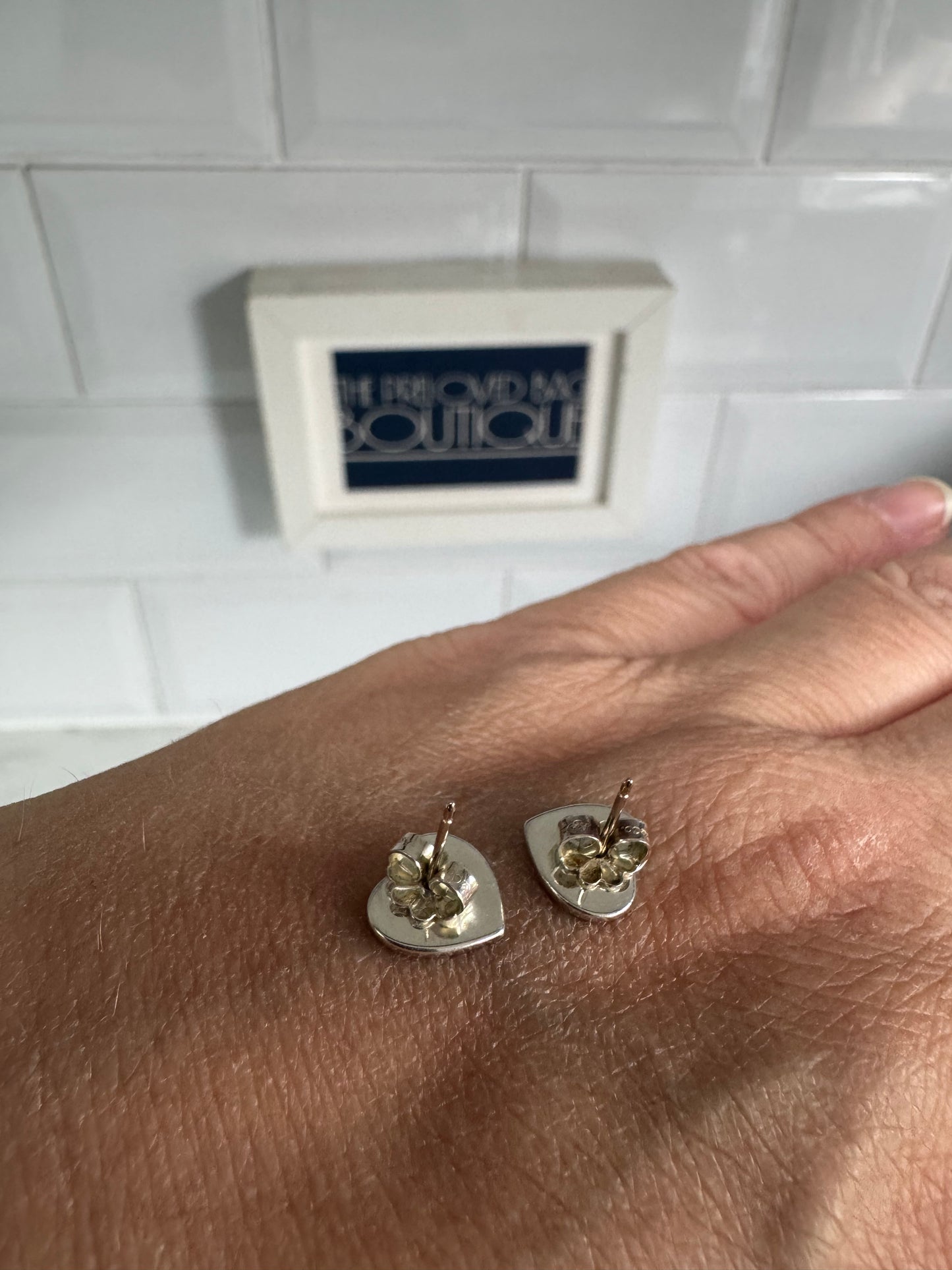 Tiffany & Co “Return to Tiffany” Heart Stud Earrings - Silver