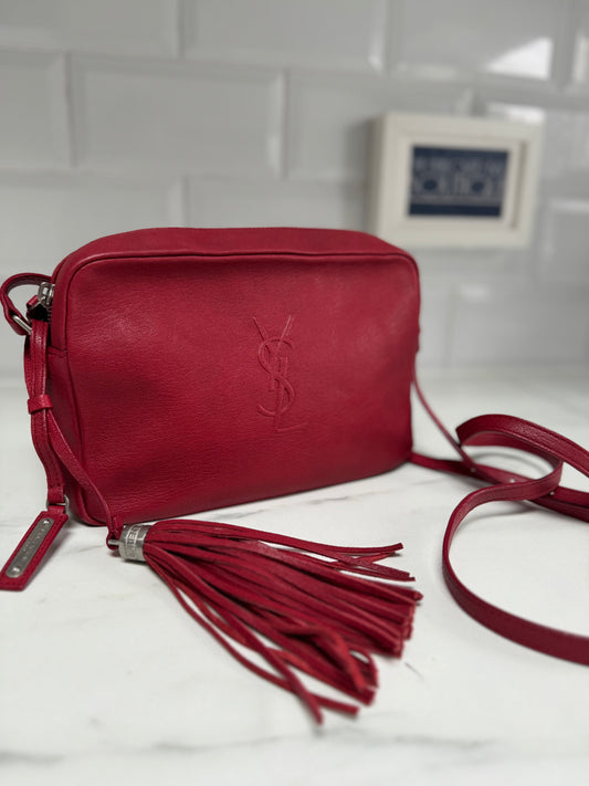 Saint Laurent (YSL) Lou Camera Bag - Red