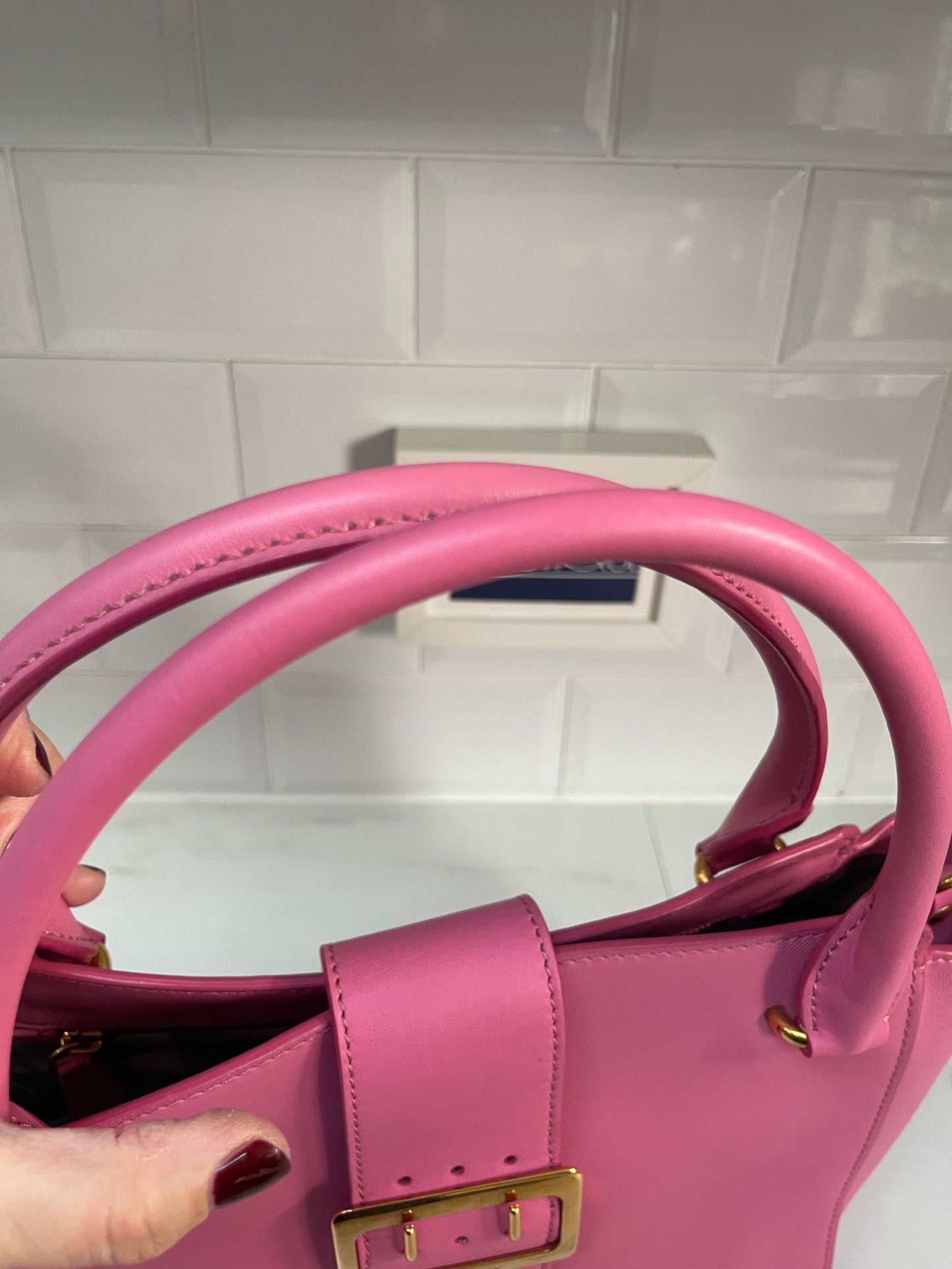 Burberry Medium Buckle Tote - Pink