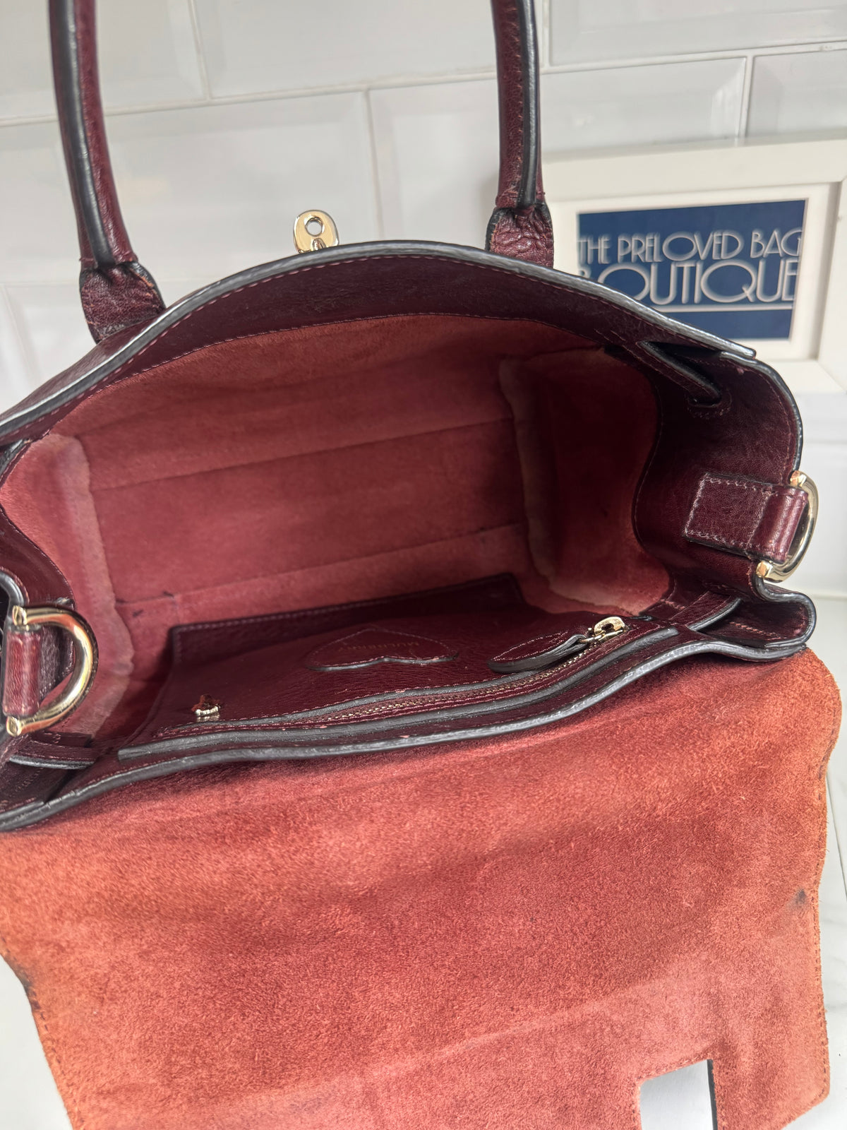Mulberry “Limited Edition” Mini Cara Delevigne Backpack - Oxblood NVT