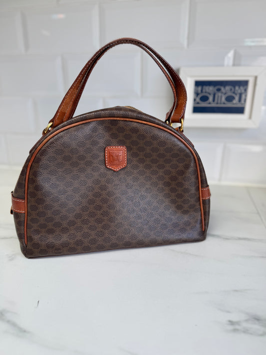 Celine Triomphe Macadam Small Vintage Bowling Bag - Monogram