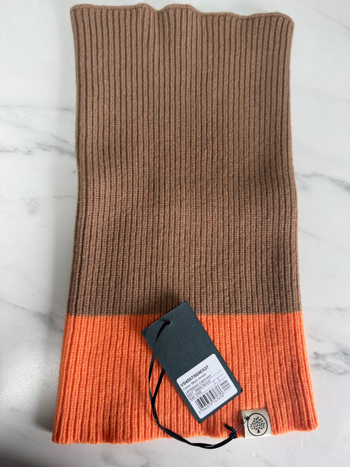 Mulberry Snood - Sable and Apricot
