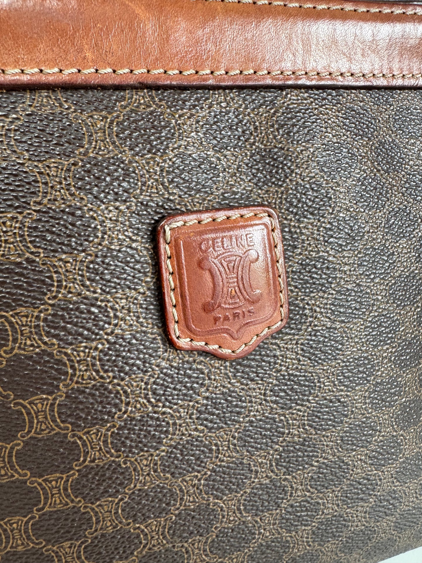 Celine Macadam Toiletry/Clutch- Brown