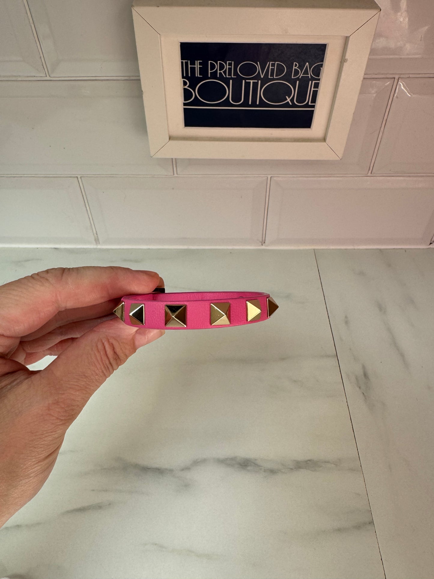 Valentino Garavanni Studded wrap bracelet - Fuschia Pink