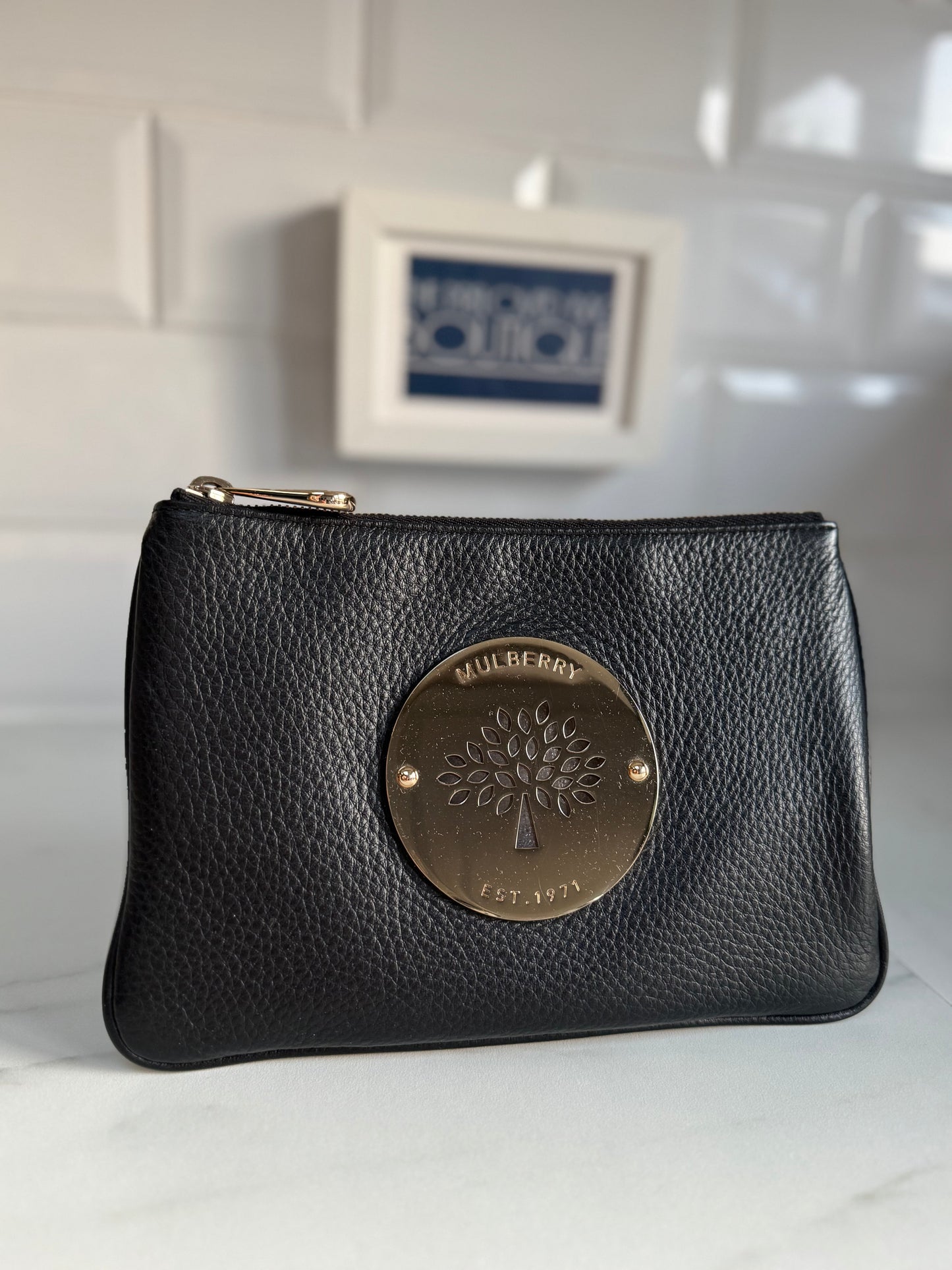 Mulberry Daria Zip Top Pouch - Black