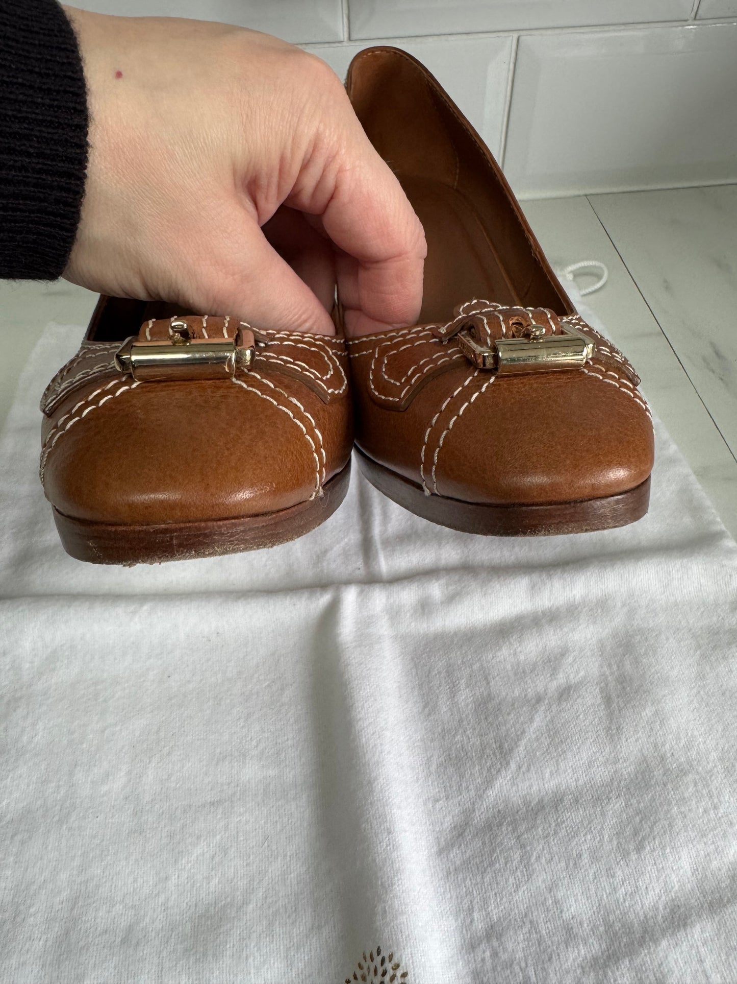 Mulberry Jamie Heels - Oak NVT