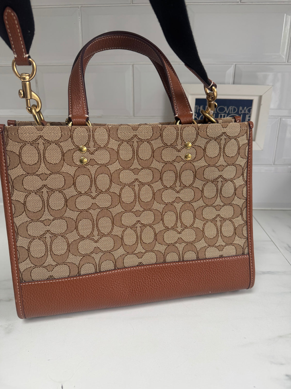 Coach Mickey Mouse Tote - Brown, Black and Red