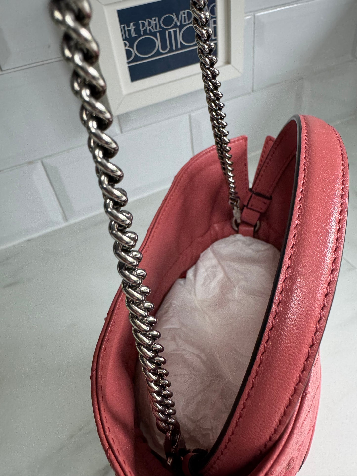 Gucci Blondie Mini Bucket Bag - Coral Pink