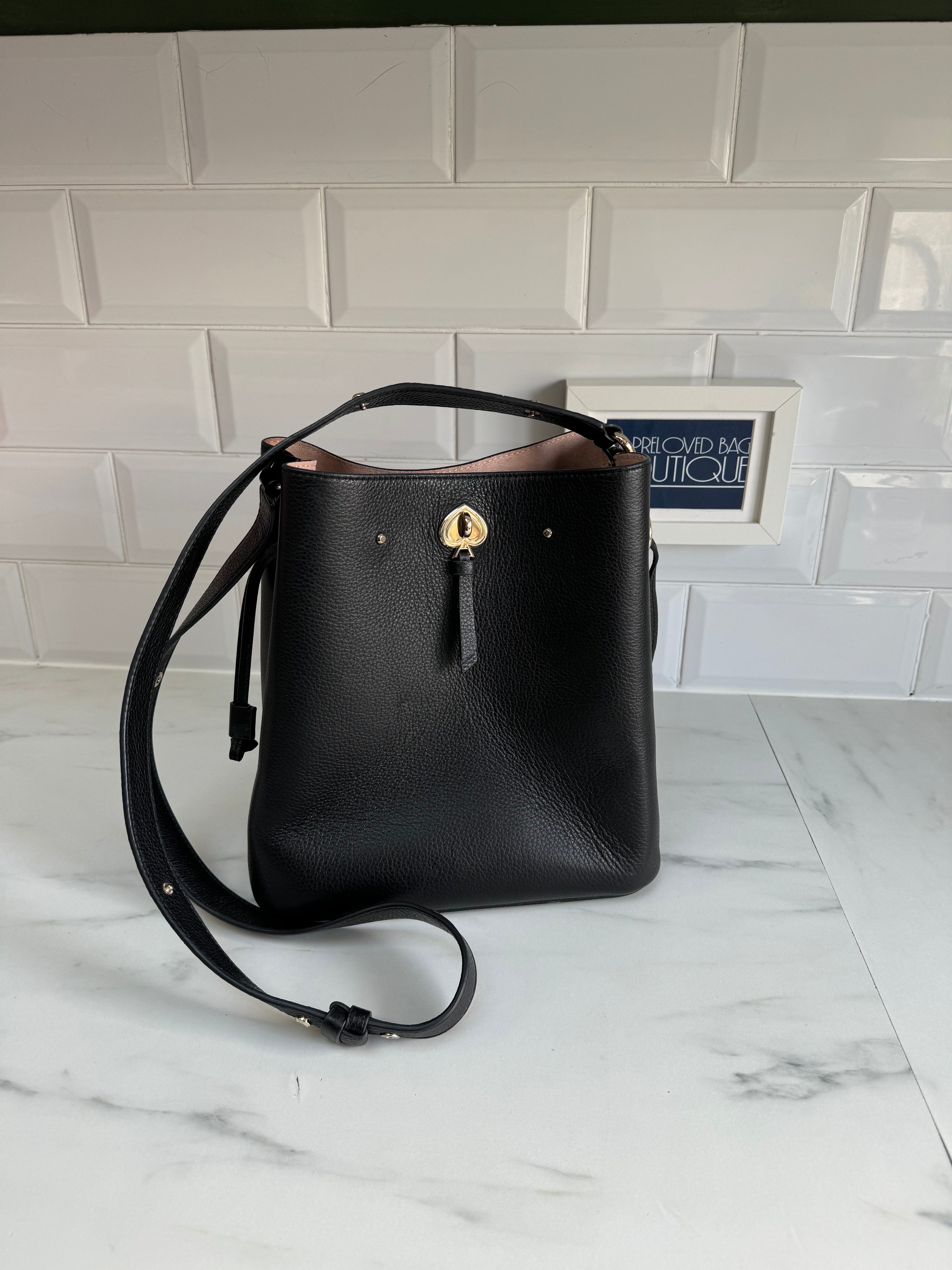 Kate Spade leather store bucket bags