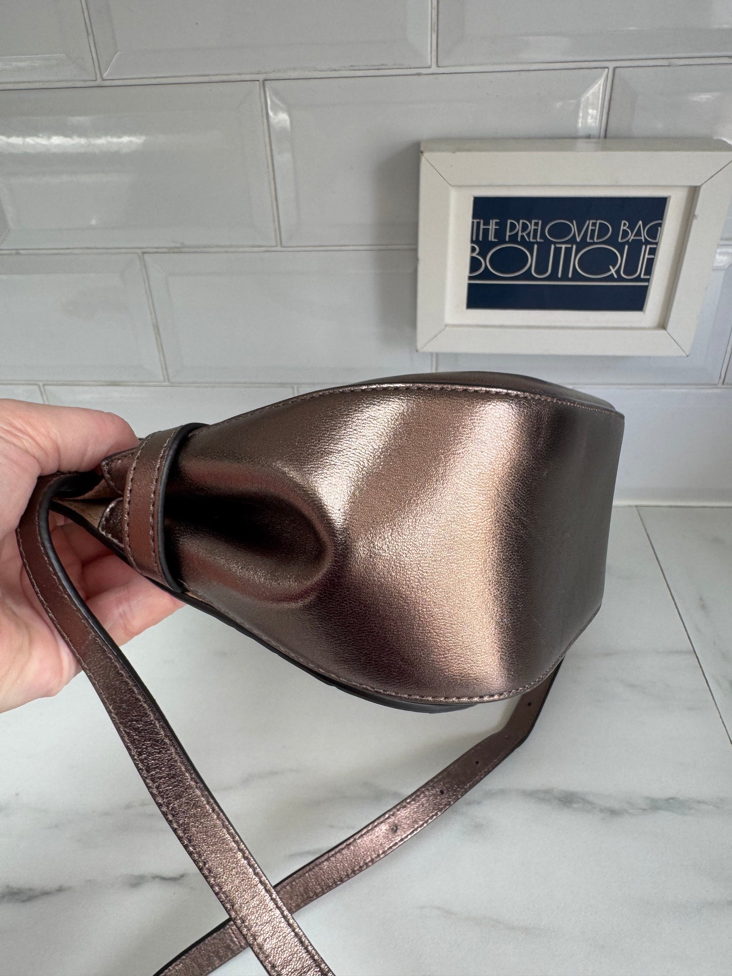 Mulberry Small Metallic Amberley - Gold, Bronze, Silver  (Bag and Coin Purse)
