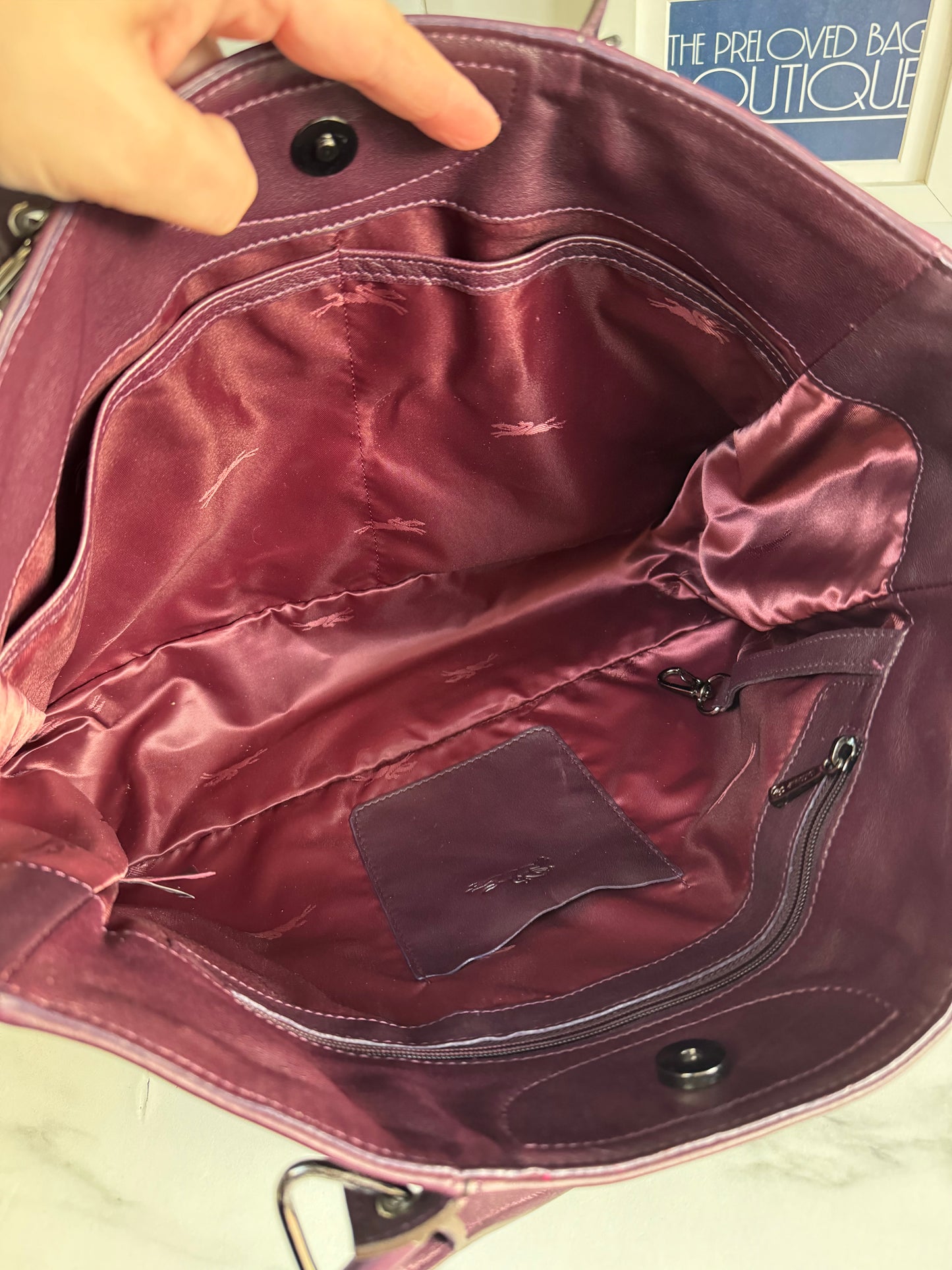 Longchamp 3D Tote - Burgundy