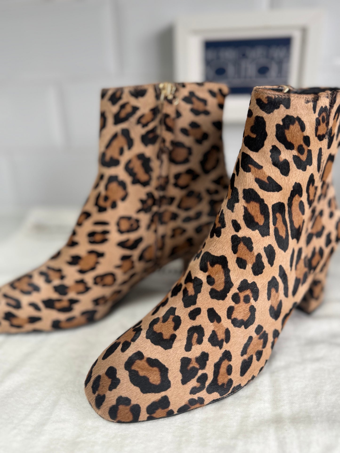 LK Bennett Simi Ankle Boots - Leopard Print