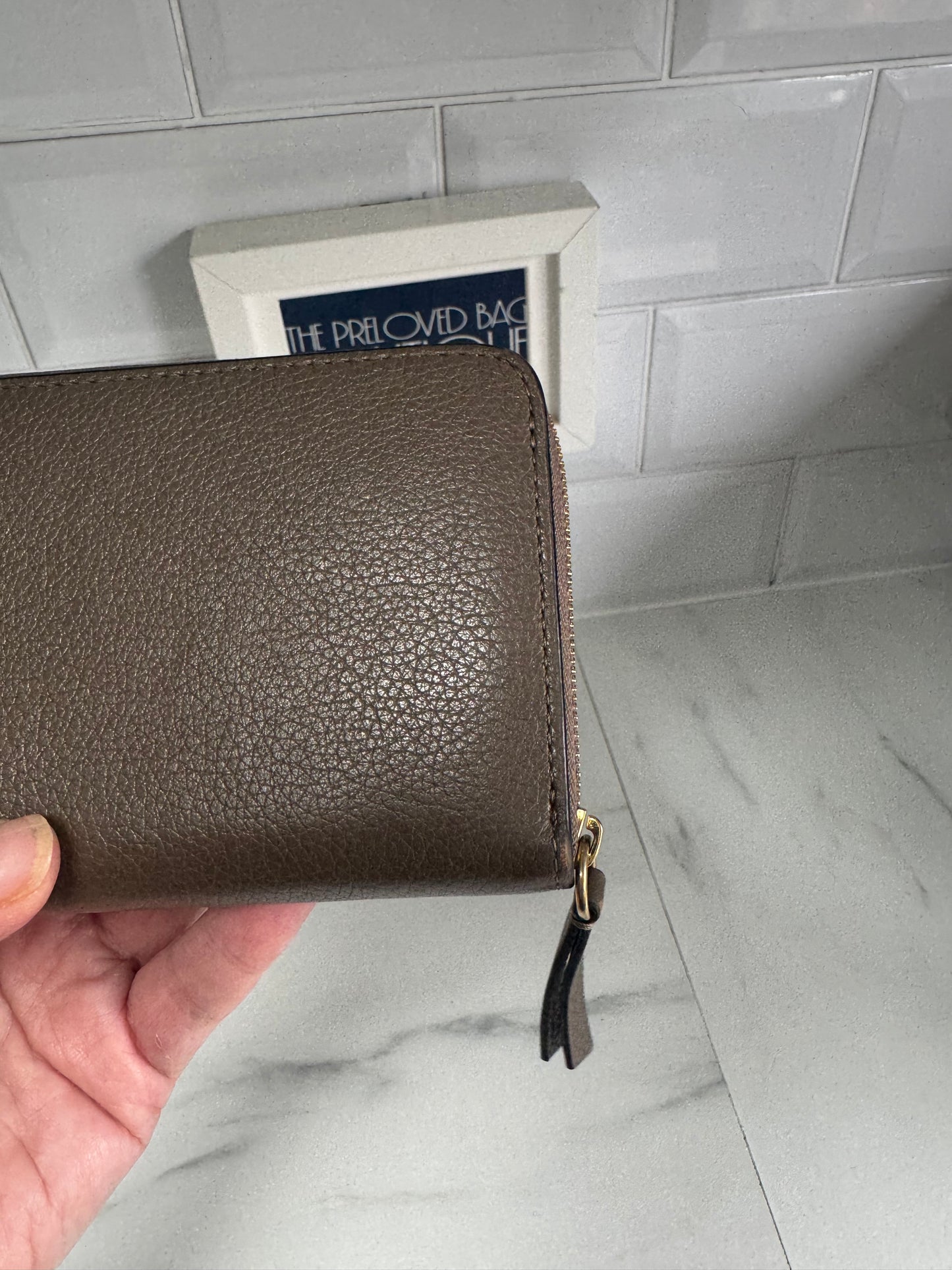 Mulberry 12 Card Zip Around Wallet - Clay