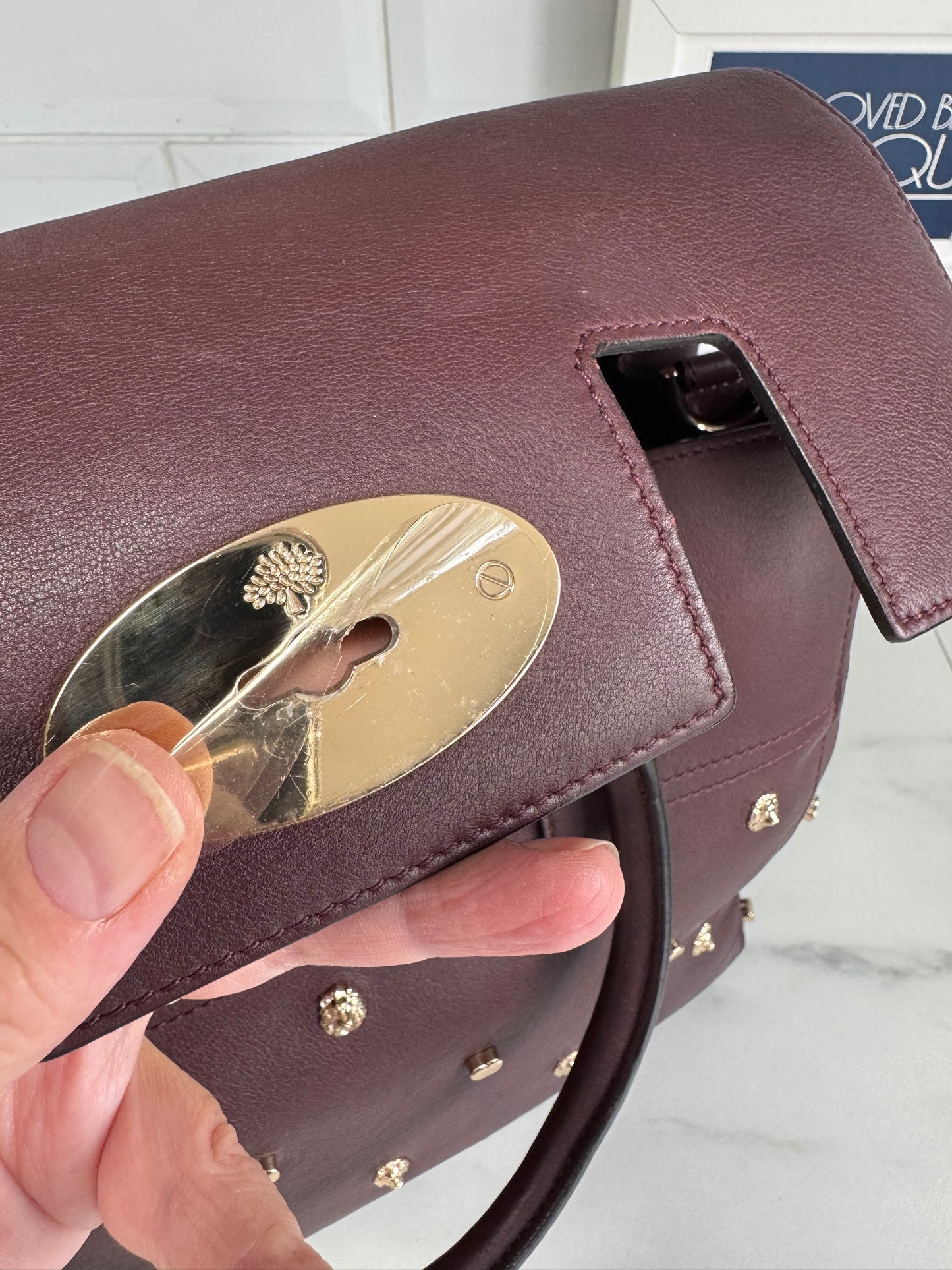 Mulberry Medium Limited Edition Cara  Delevingne Lion and Heart Rivet Backpack - Oxblood