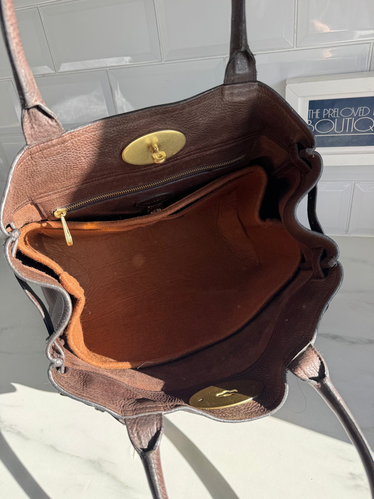 Mulberry Postmans Lock Open Top tote - Chocolate Brown NVT