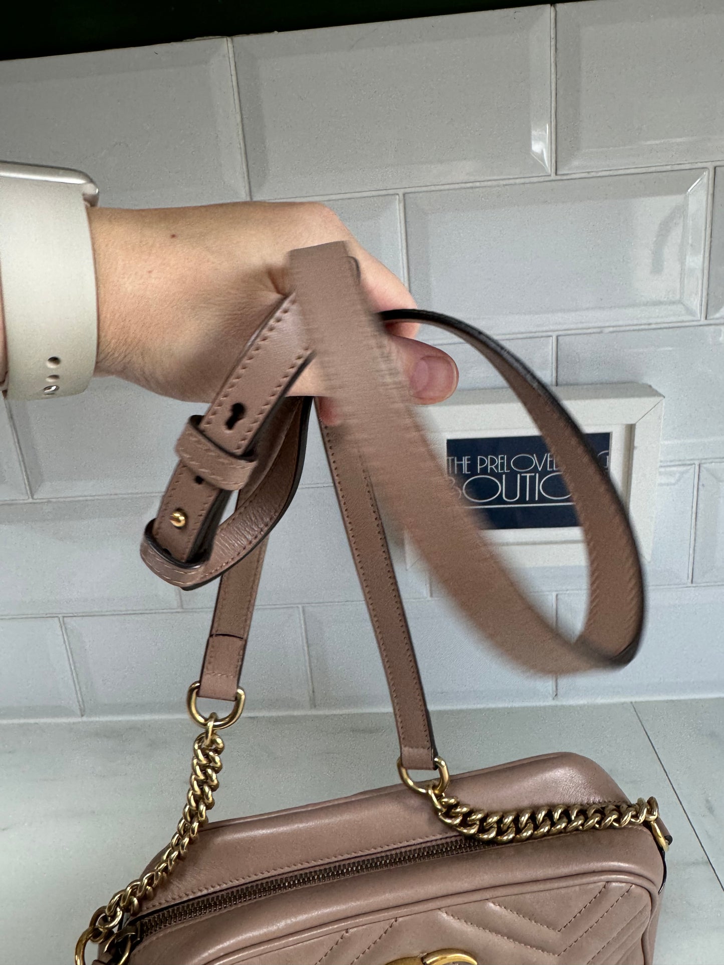 Gucci Marmont Shoulder Bag - Nude