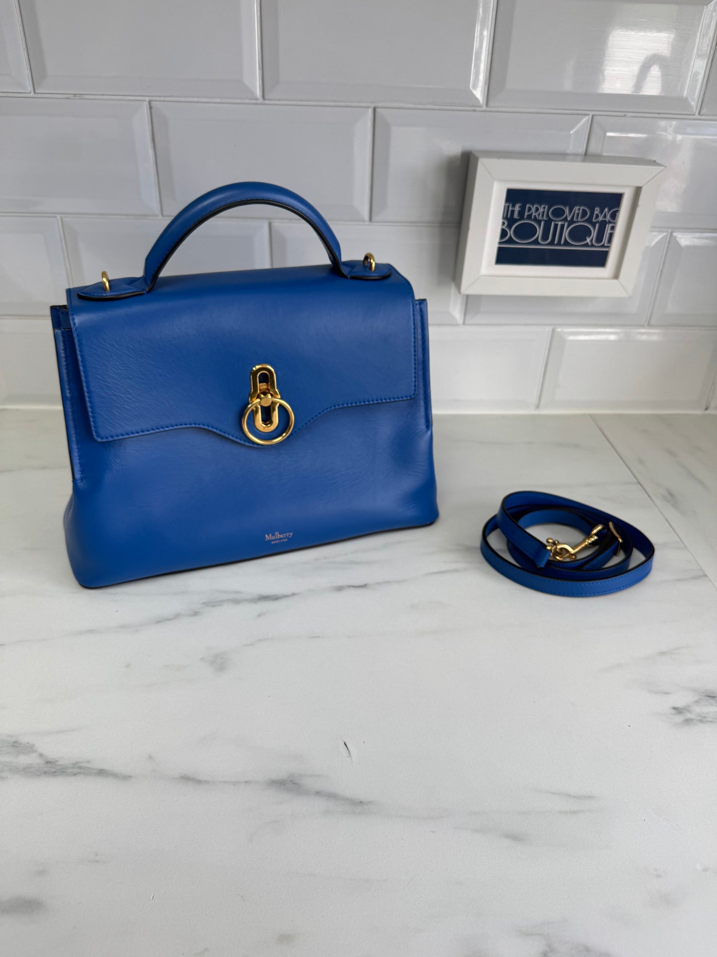 Mulberry Small Seaton - Porcelain Blue