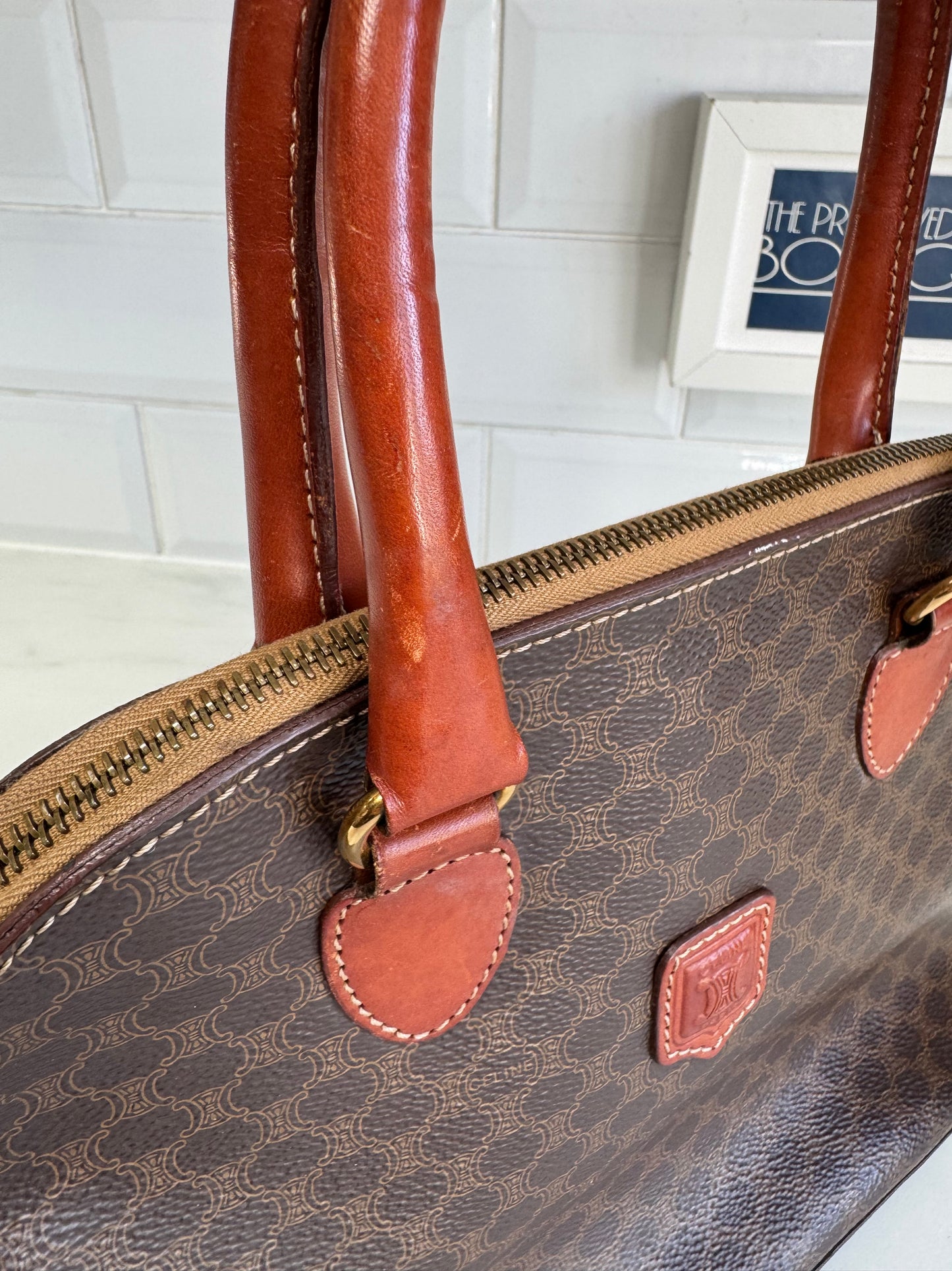 Celine Macadam Dome Bag - Monogram Brown