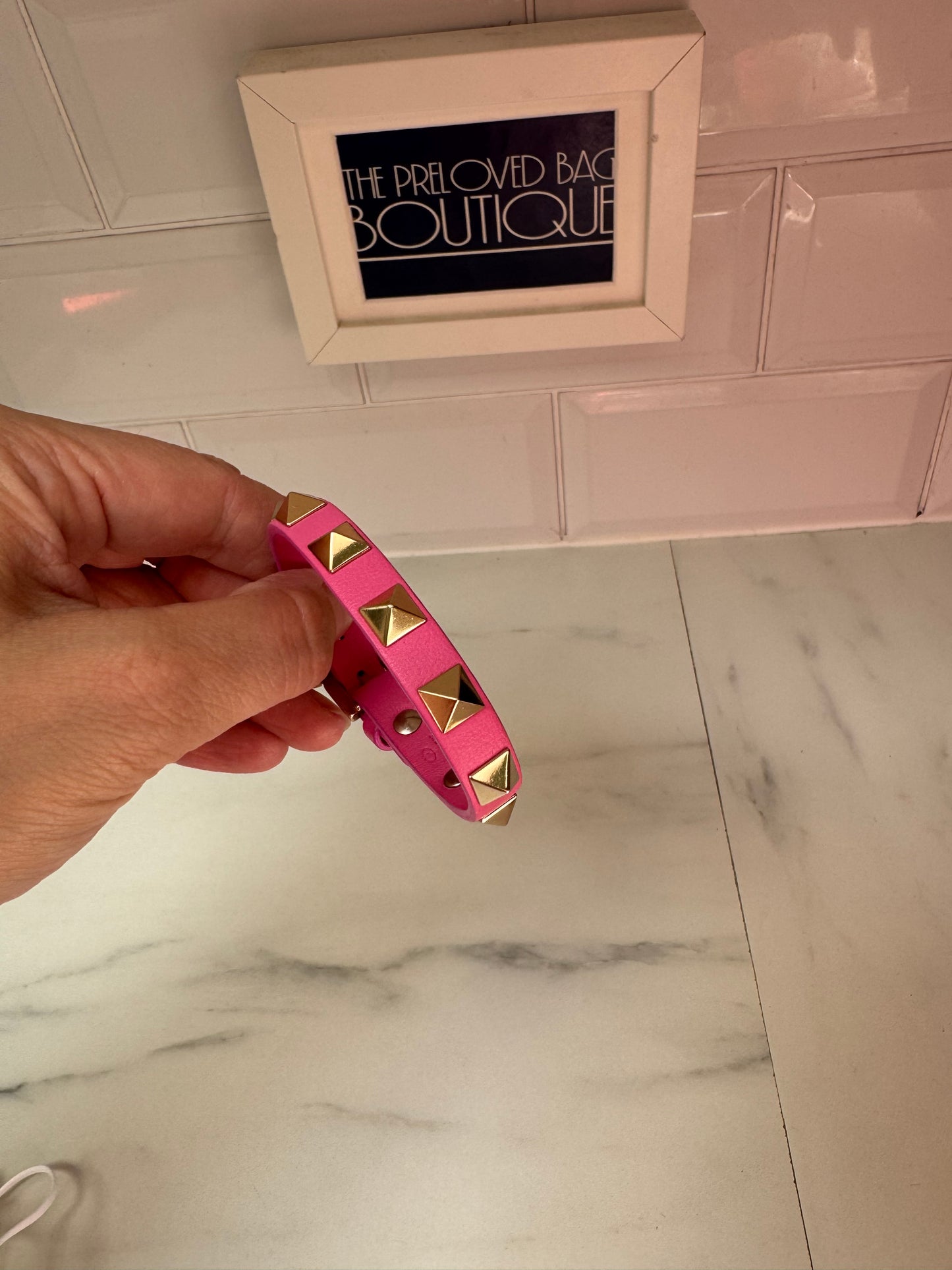 Valentino Garavanni Studded wrap bracelet - Fuschia Pink