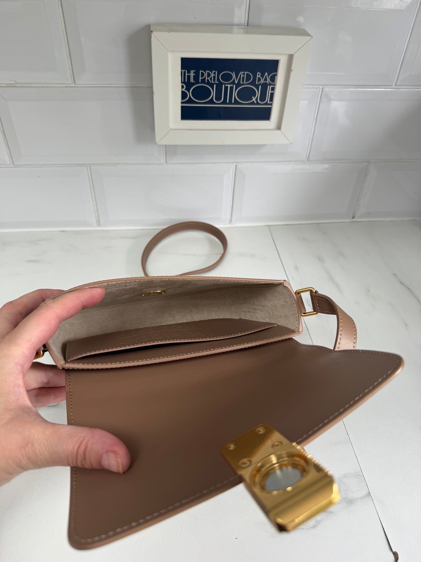 Ateliers Auguste Mini Monceau gold Edition - taupe box leather