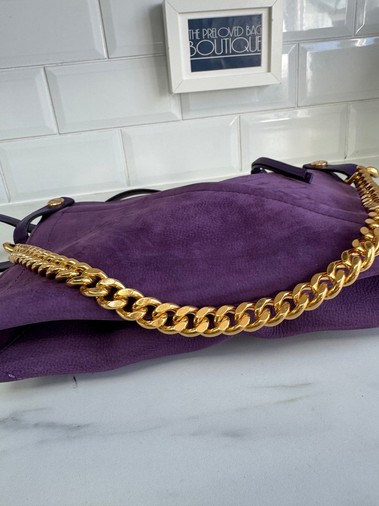 Mulberry M Zipped Pouch - Amethyst