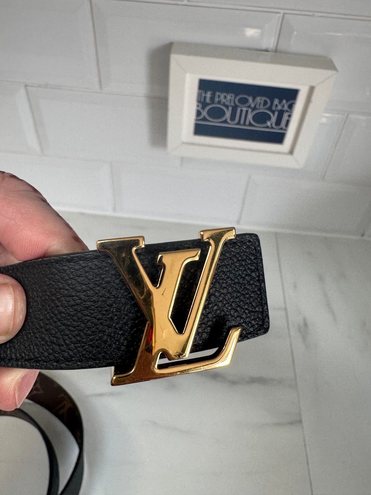 Louis Vuitton Initiales Belt - Black/Brown Monogram