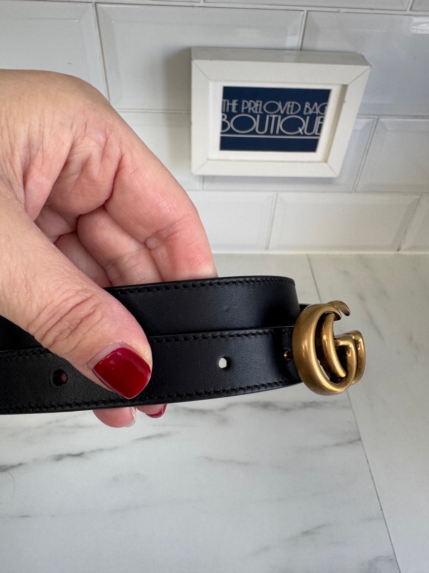 Gucci Slim Belt - Black