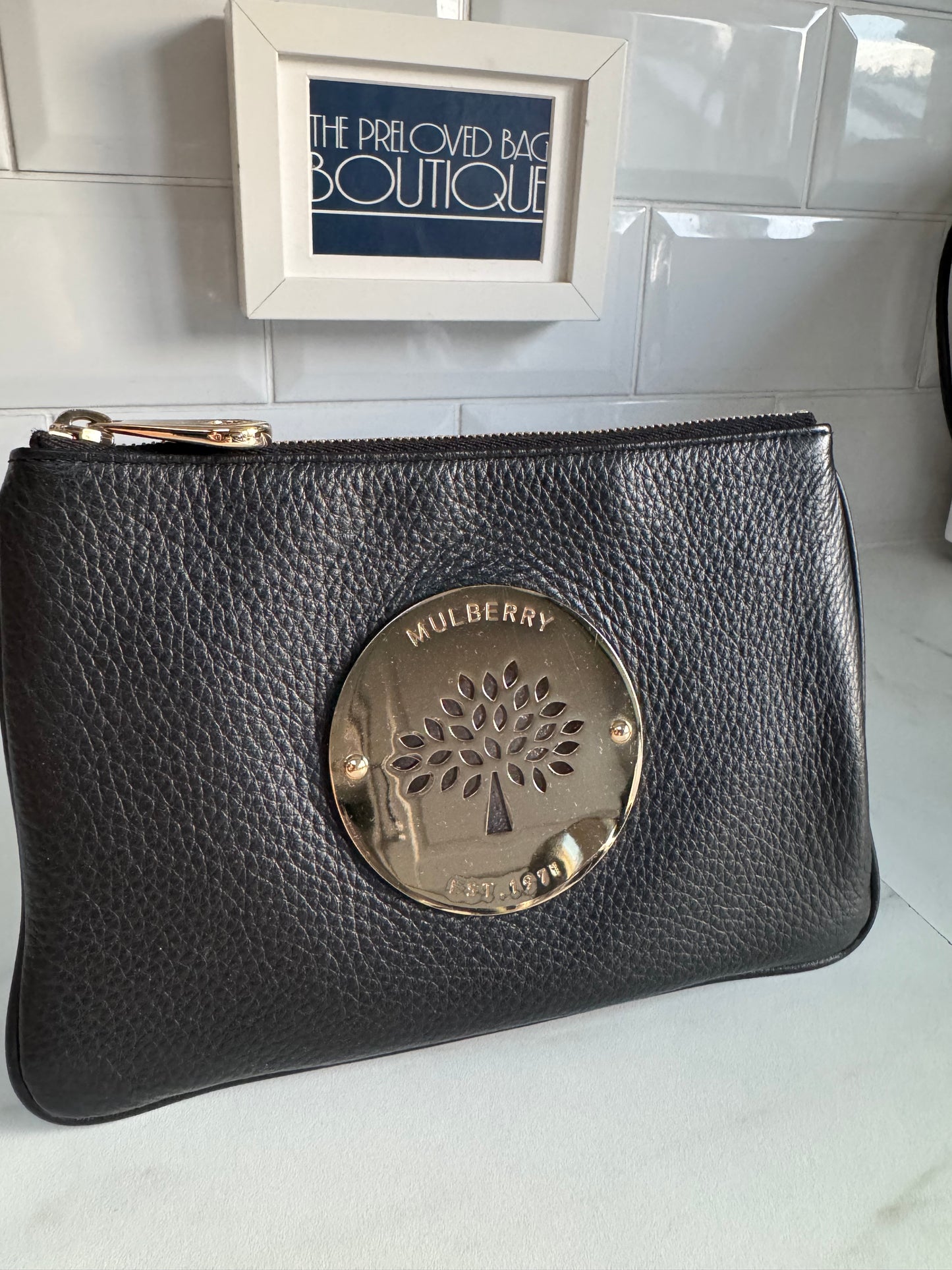 Mulberry Daria Zip Top Pouch - Black