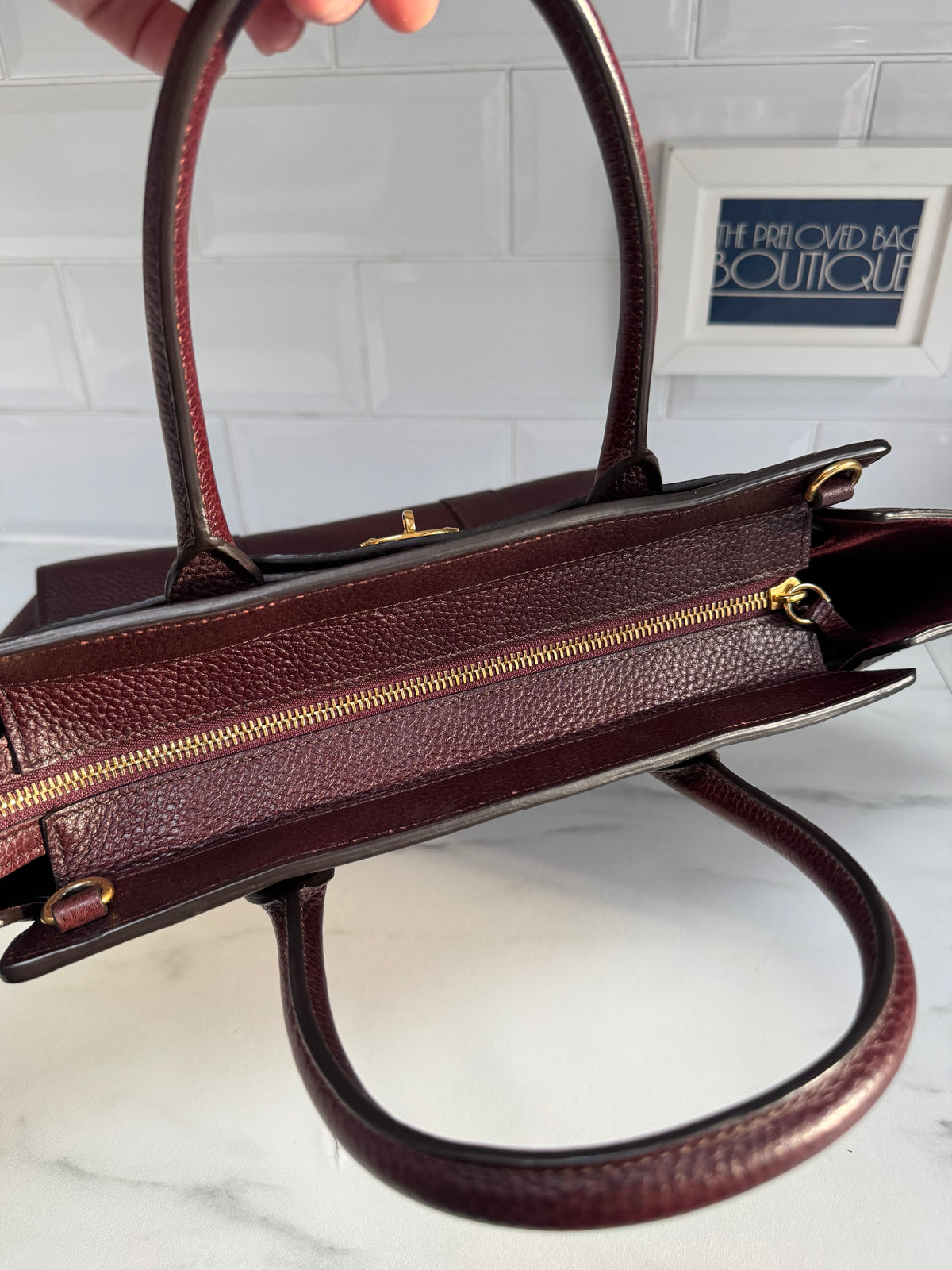 Mulberry Small Zipped Bayswater - Oxblood