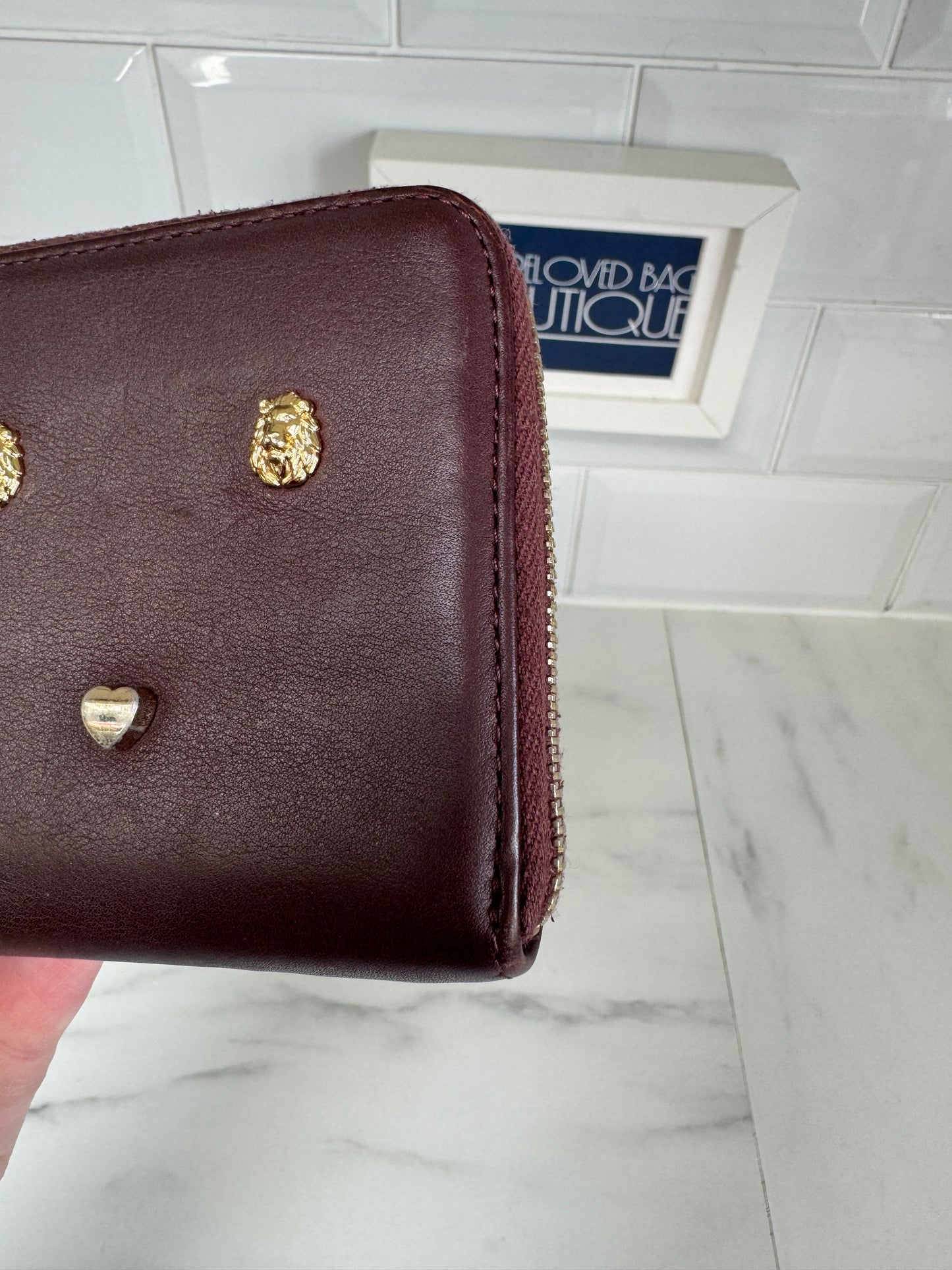 Mulberry Cara Rivet Long Continental Wallet - Oxblood