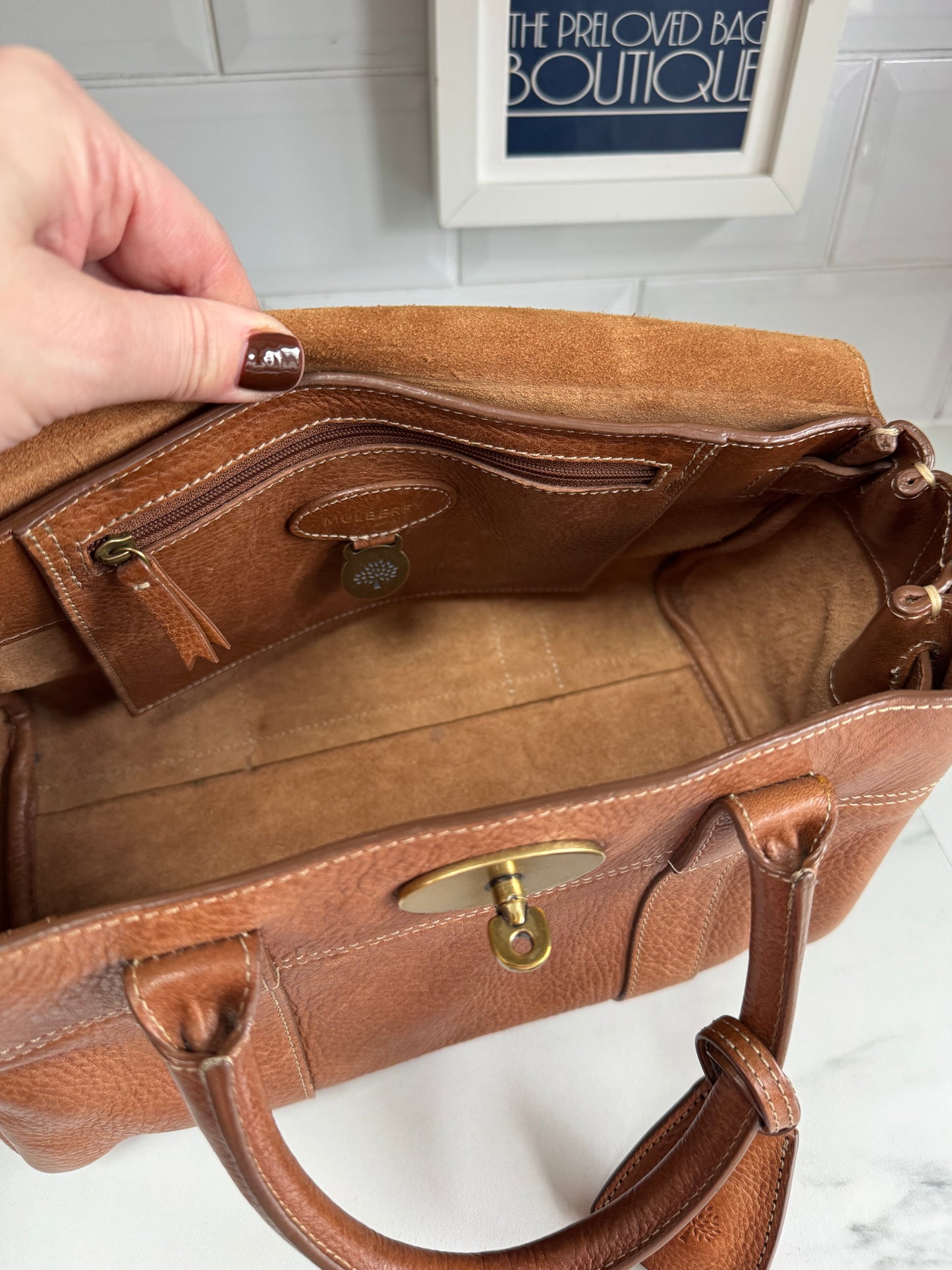 Mulberry SmallBayswater Satchel - Oak