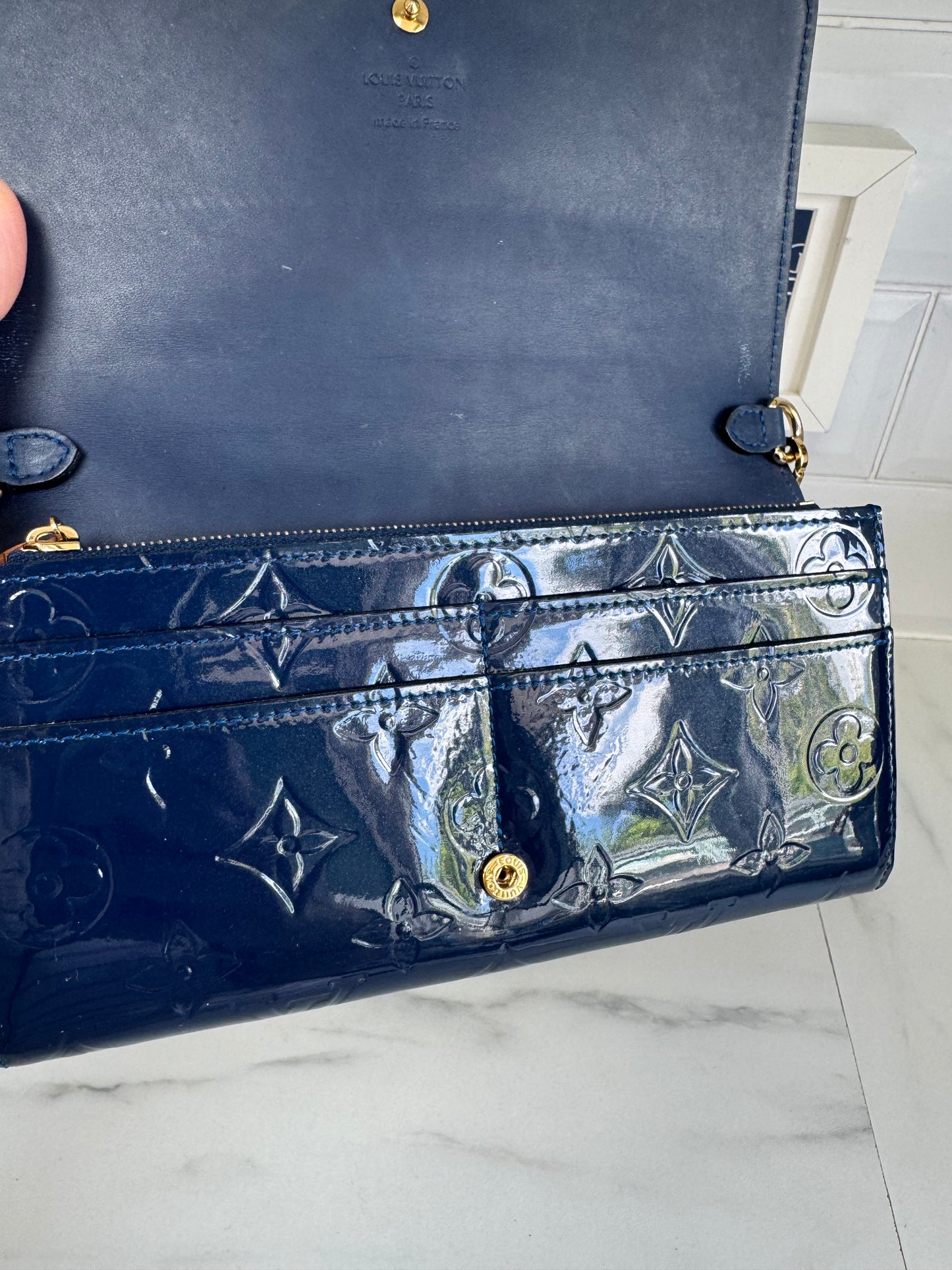 Louis Vuitton Monogram Vernis Chaine Wallet - Grand Bleu