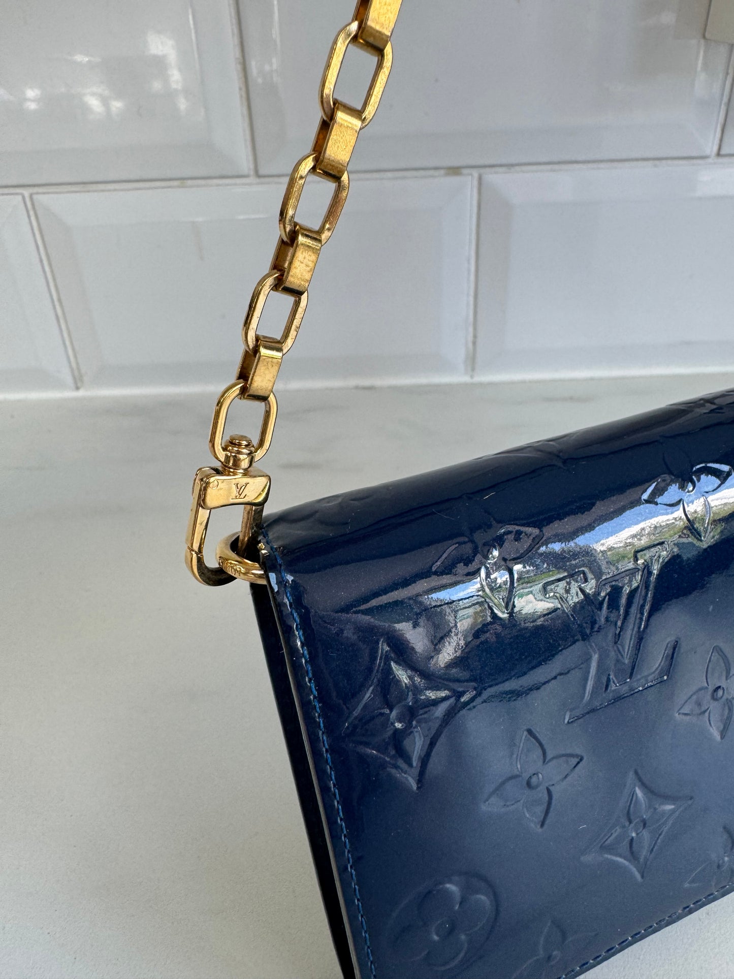 Louis Vuitton Monogram Vernis Chaine Wallet - Grand Bleu