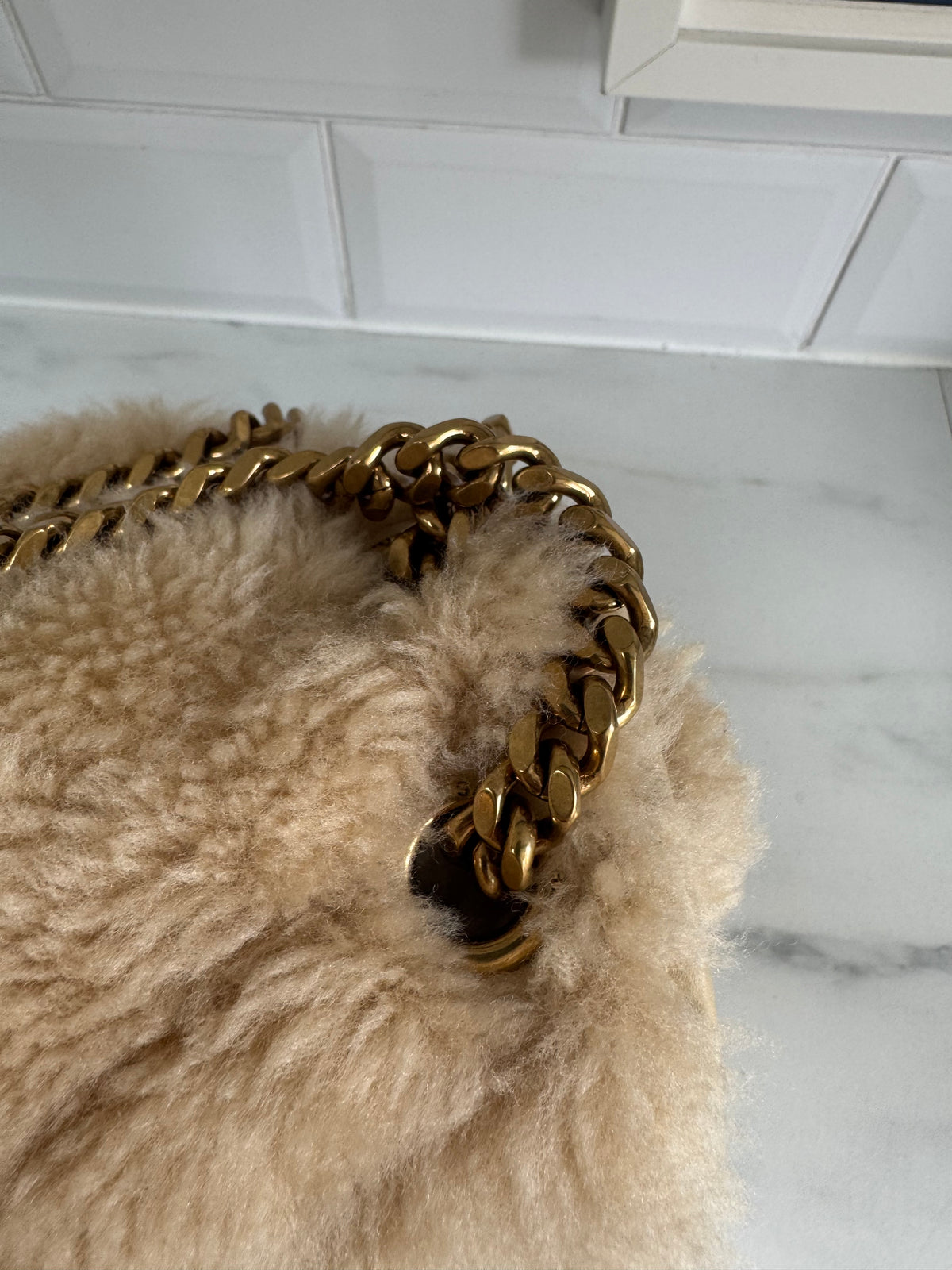 Saint Laurent Medium Niki Shearling - Cream