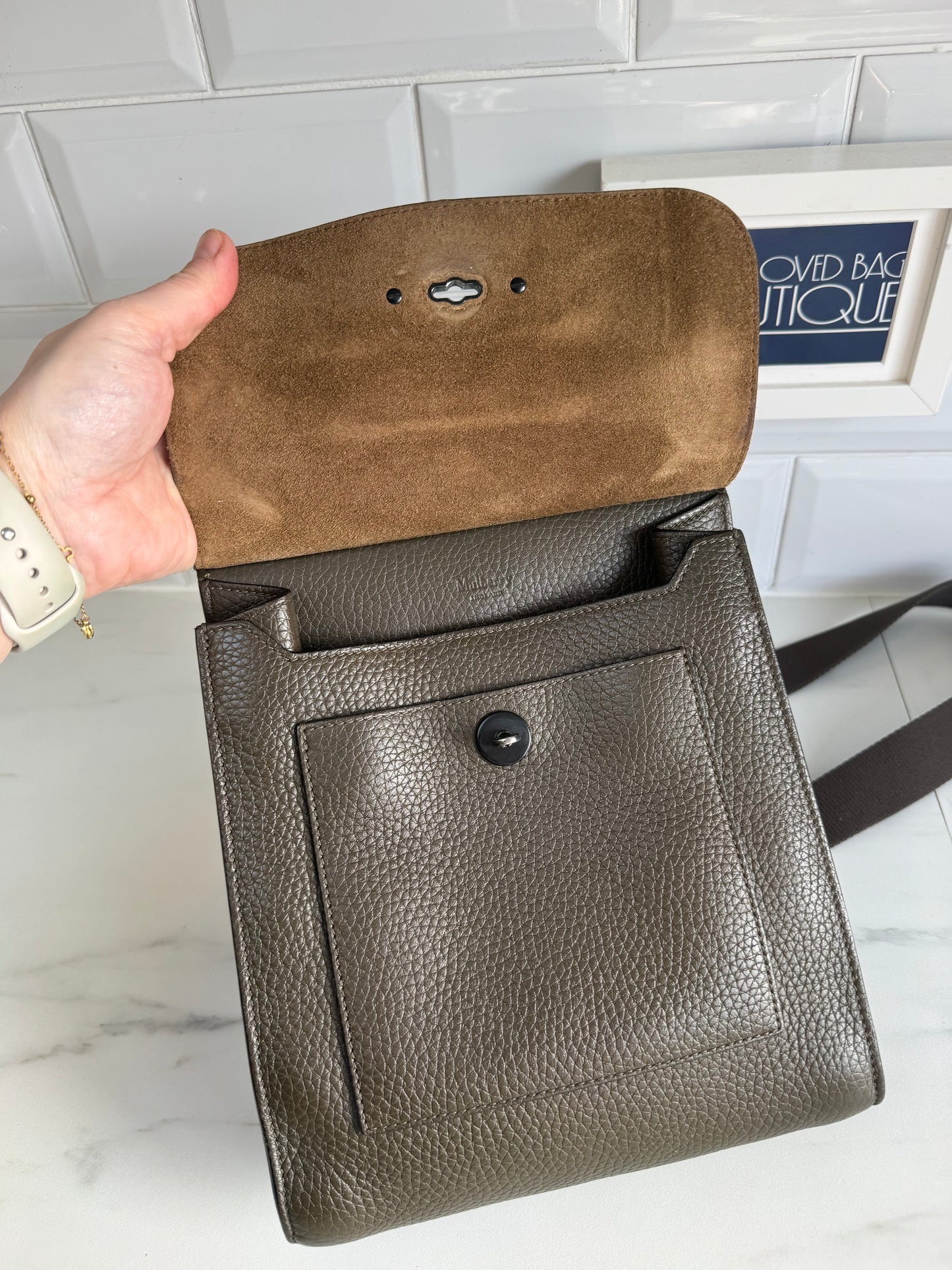 Mulberry Small Antony - Dark Palm