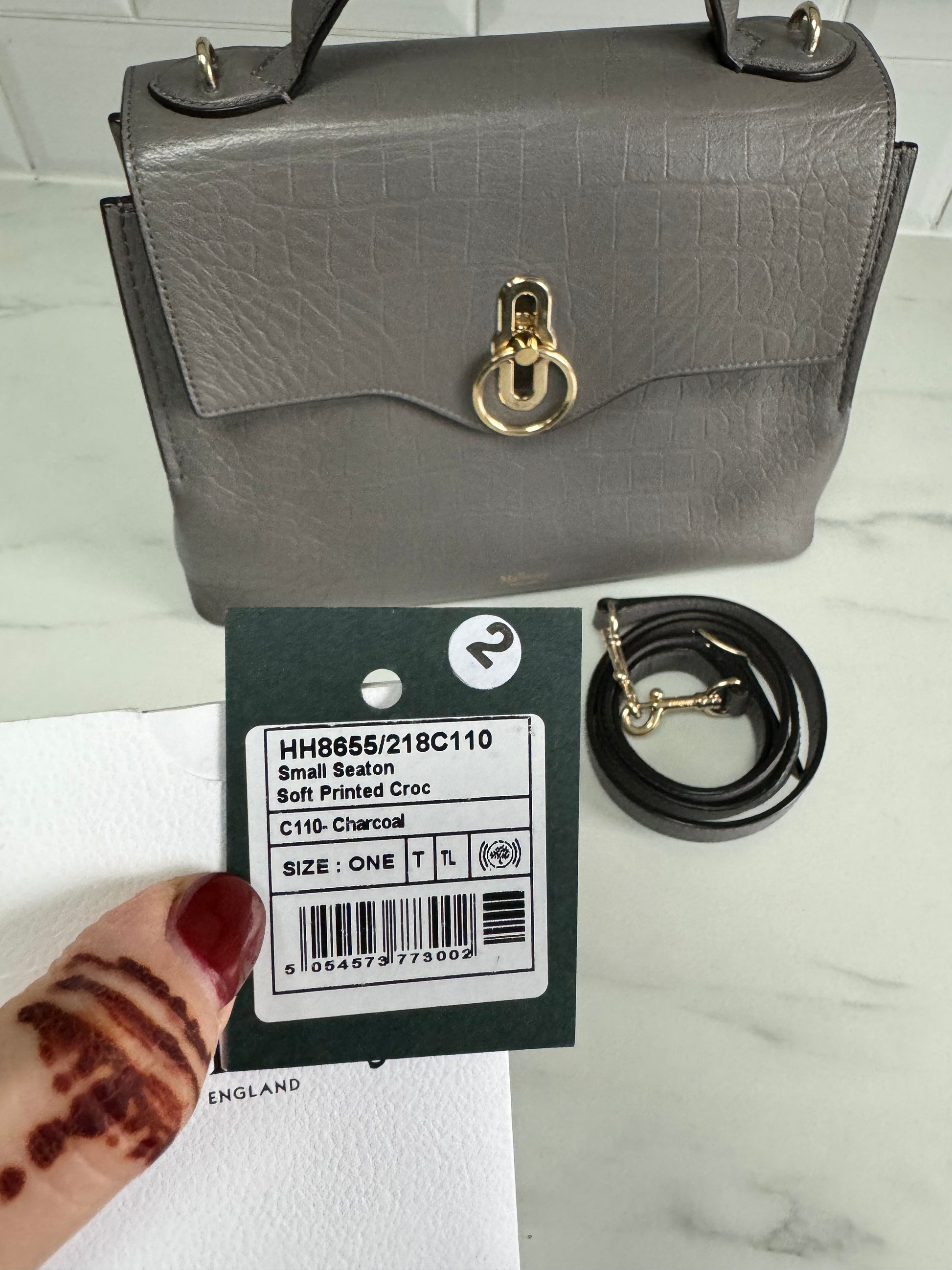 Mulberry Small Seaton Charcoal