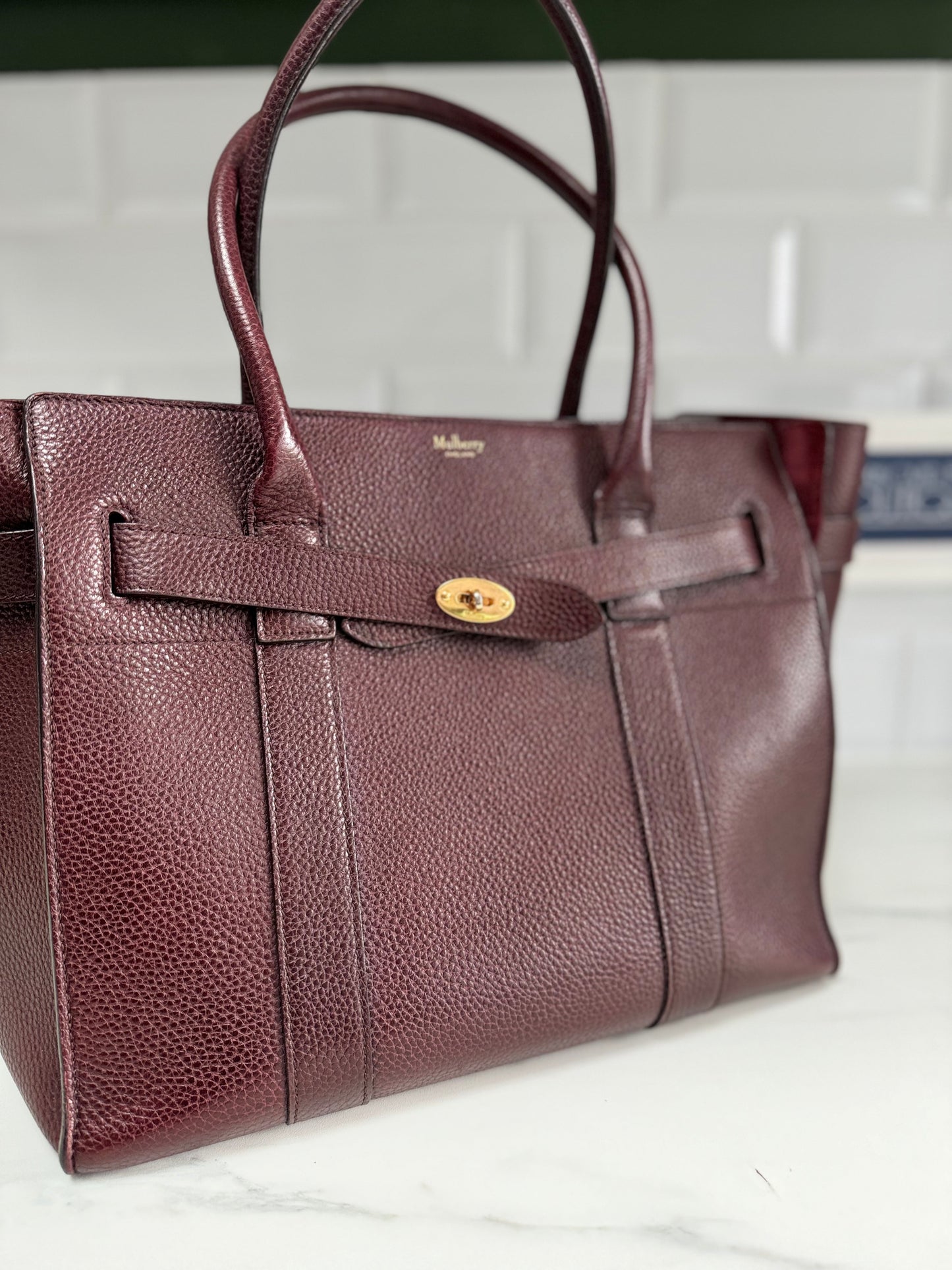 Mulberry Large Zipped Bayswater - Oxblood