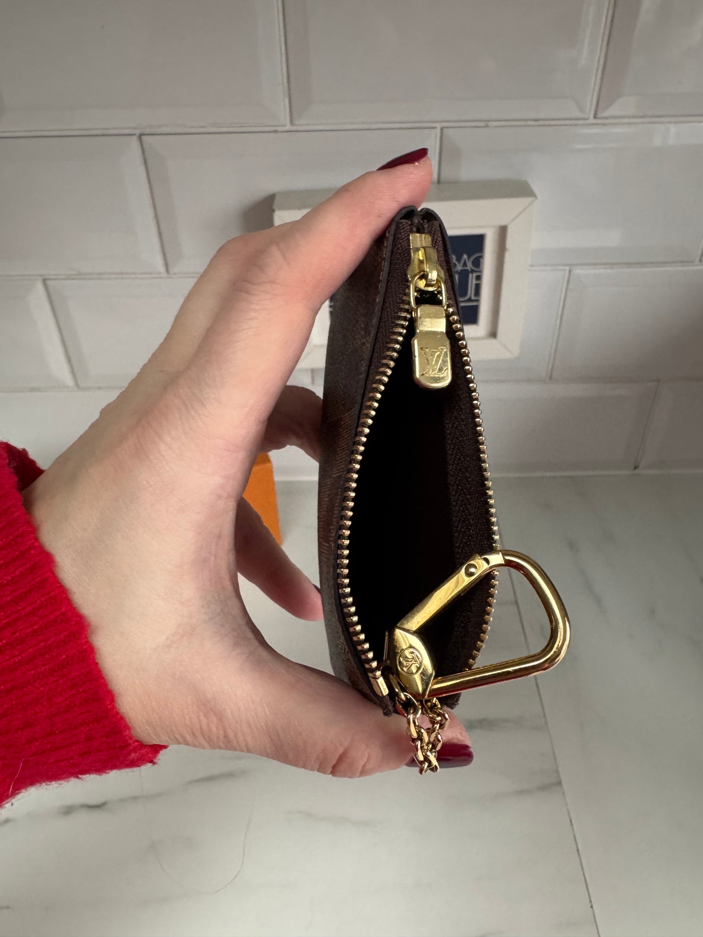 Louis Vuitton Key Pouch - Damier Ebene Brown
