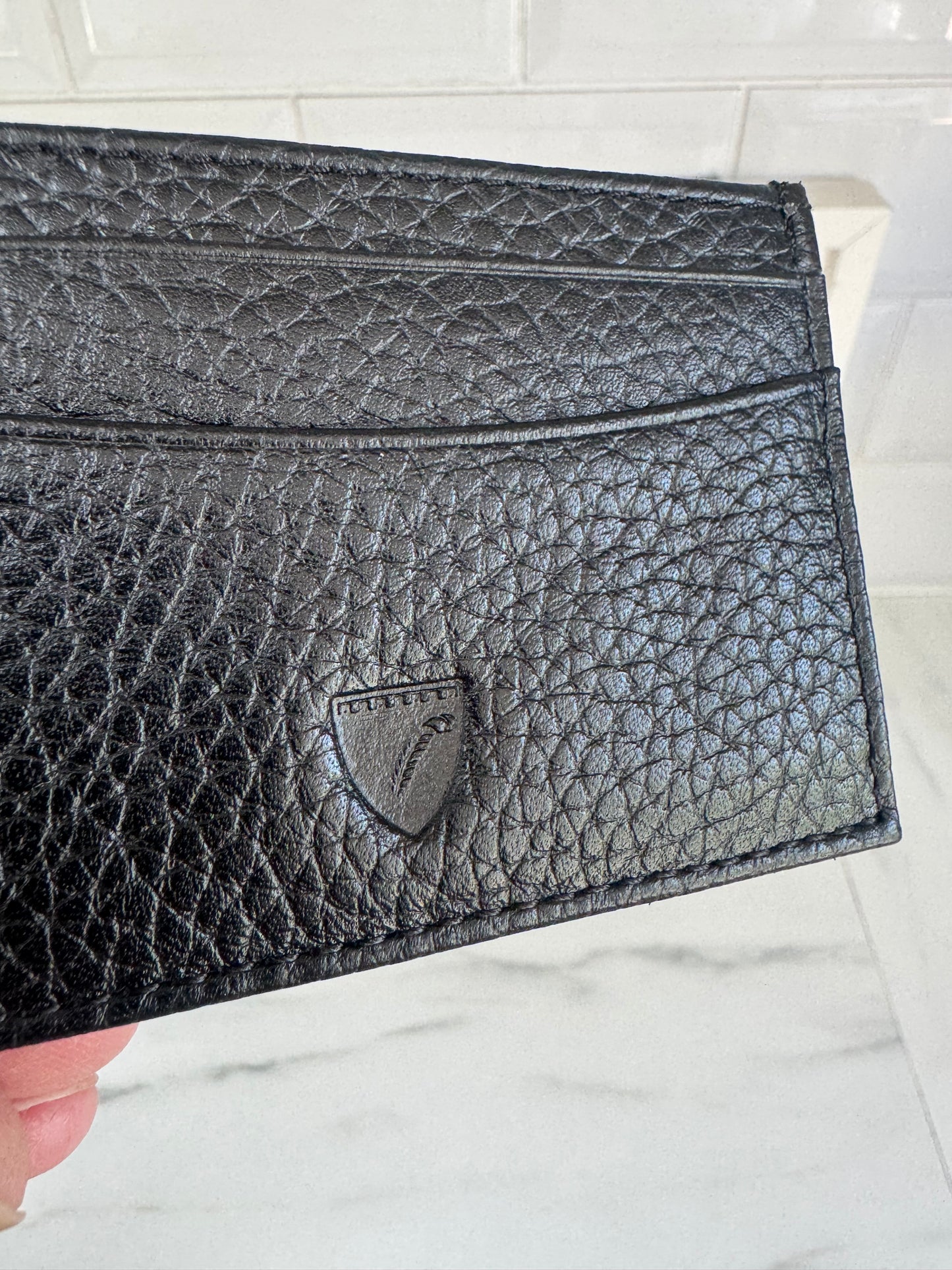Aspinal of London Zip top clutch & Card Holder - Black
