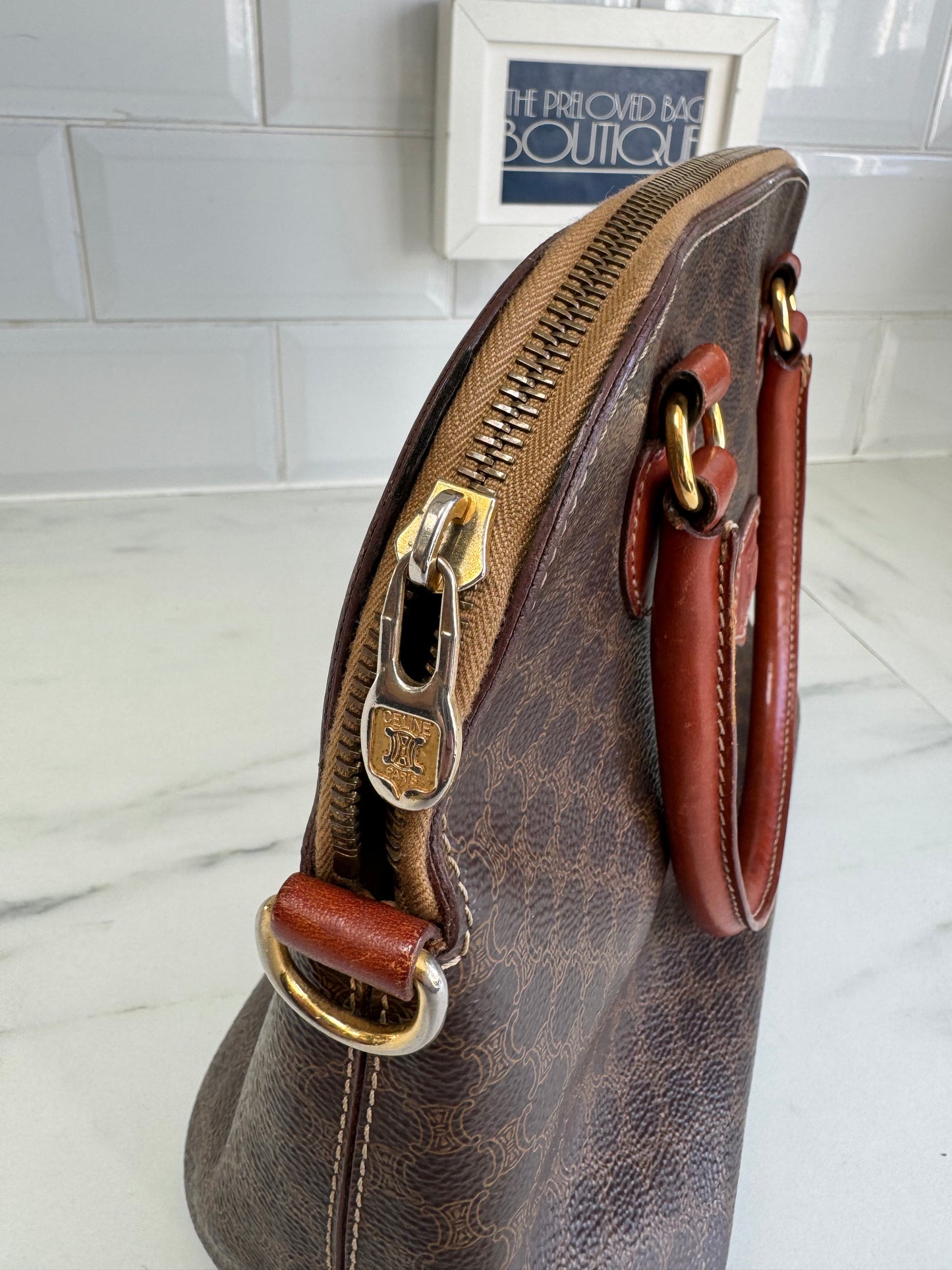 Celine Macadam Dome Bag - Monogram Brown