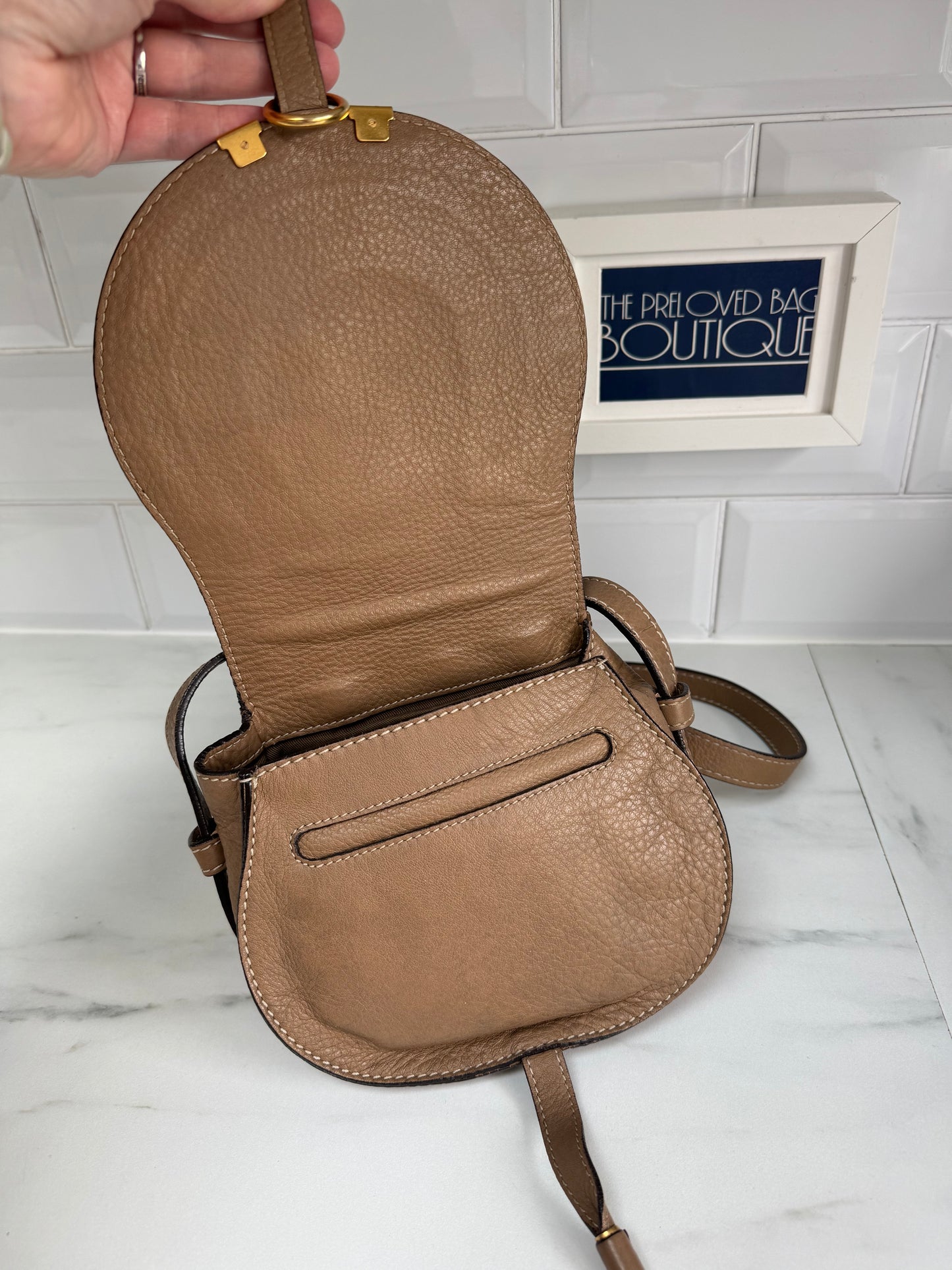 Chloé Small Marcie Satchel- Nut