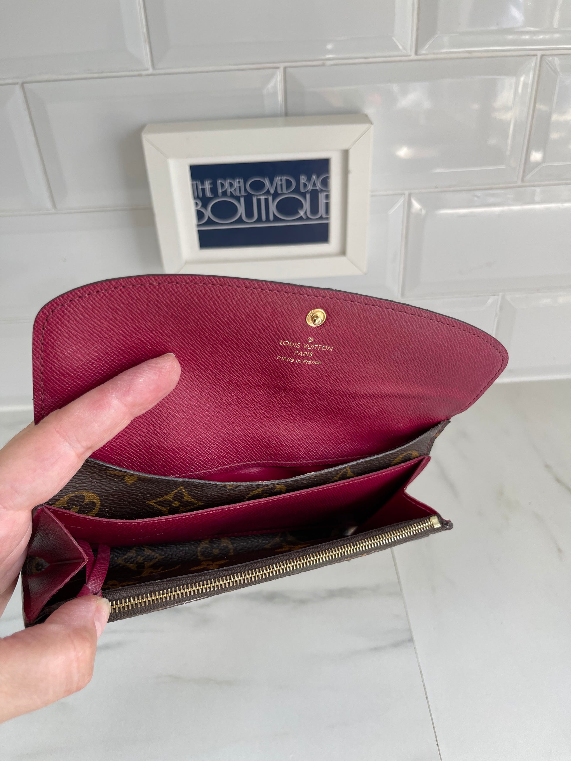 Louis Vuitton Emilie Continental Purse Wallet in Monogram Fuchsia - SOLD