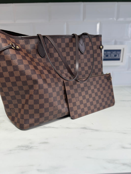 Louis Vuitton Neverfull GM with Pouch - Damier Ebene